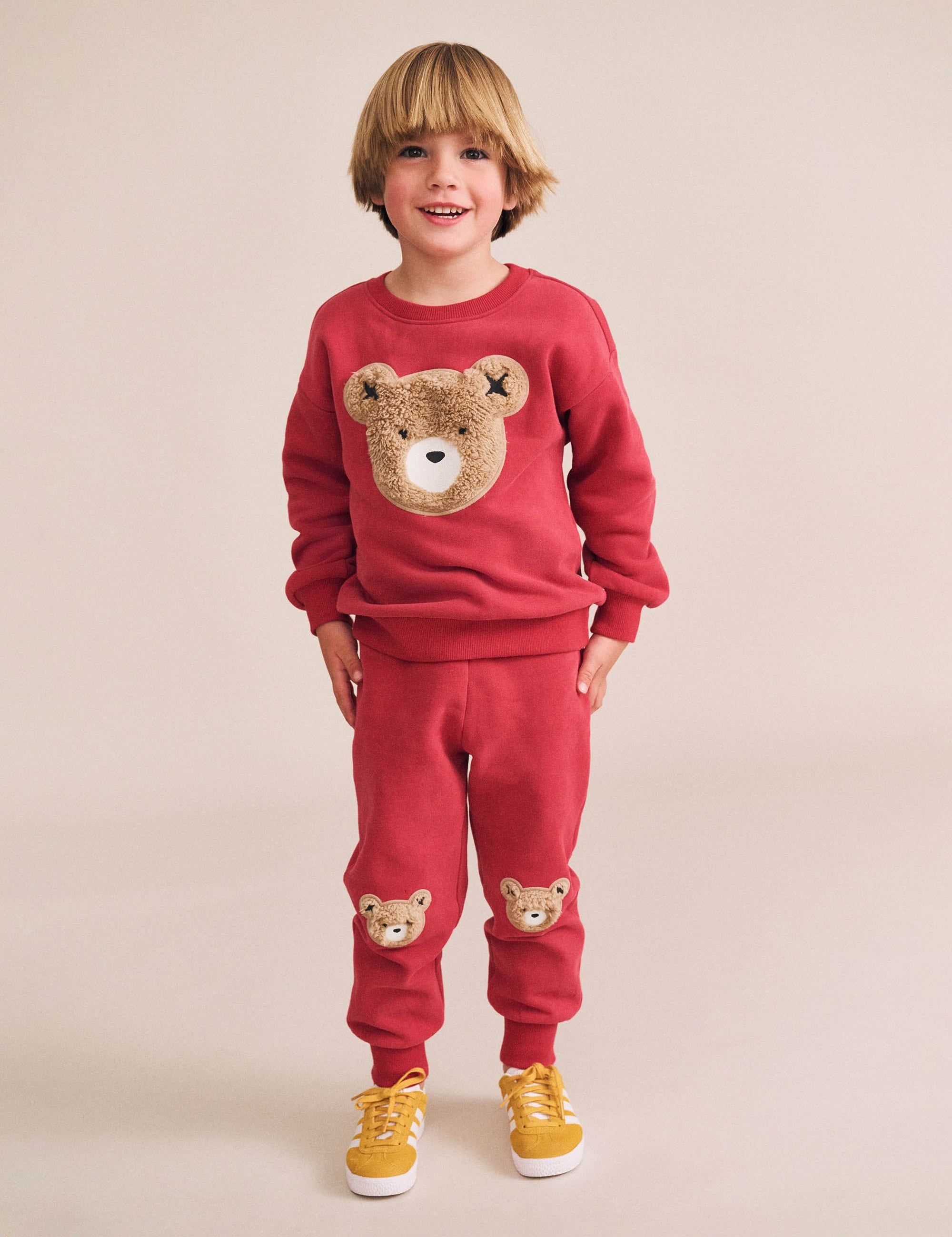 Furry Huxbear Sweatshirt Red SWEATSHIRT Huxbaby
