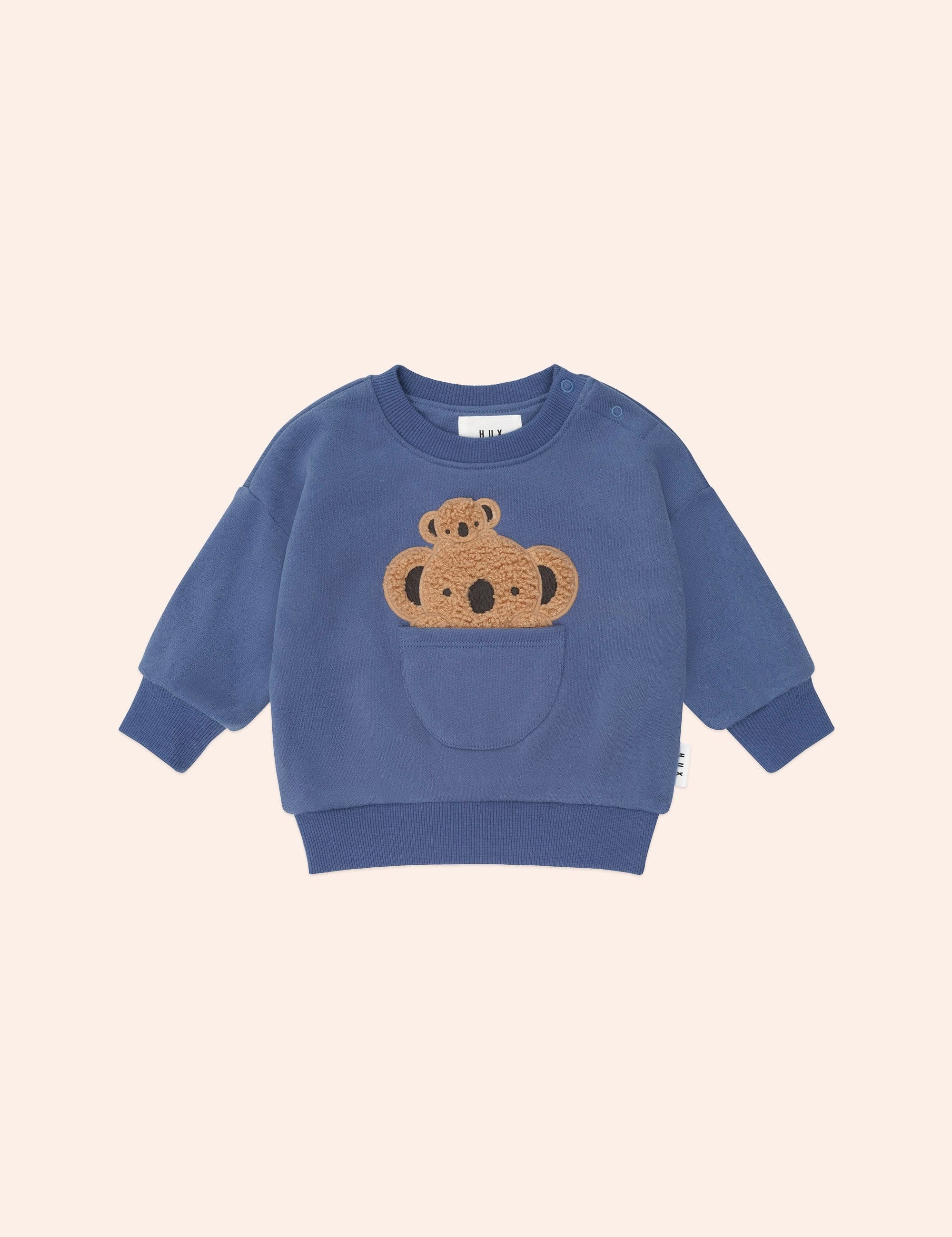 Peekaboo Kel Pocket Sweatshirt SWEATSHIRT Huxbaby