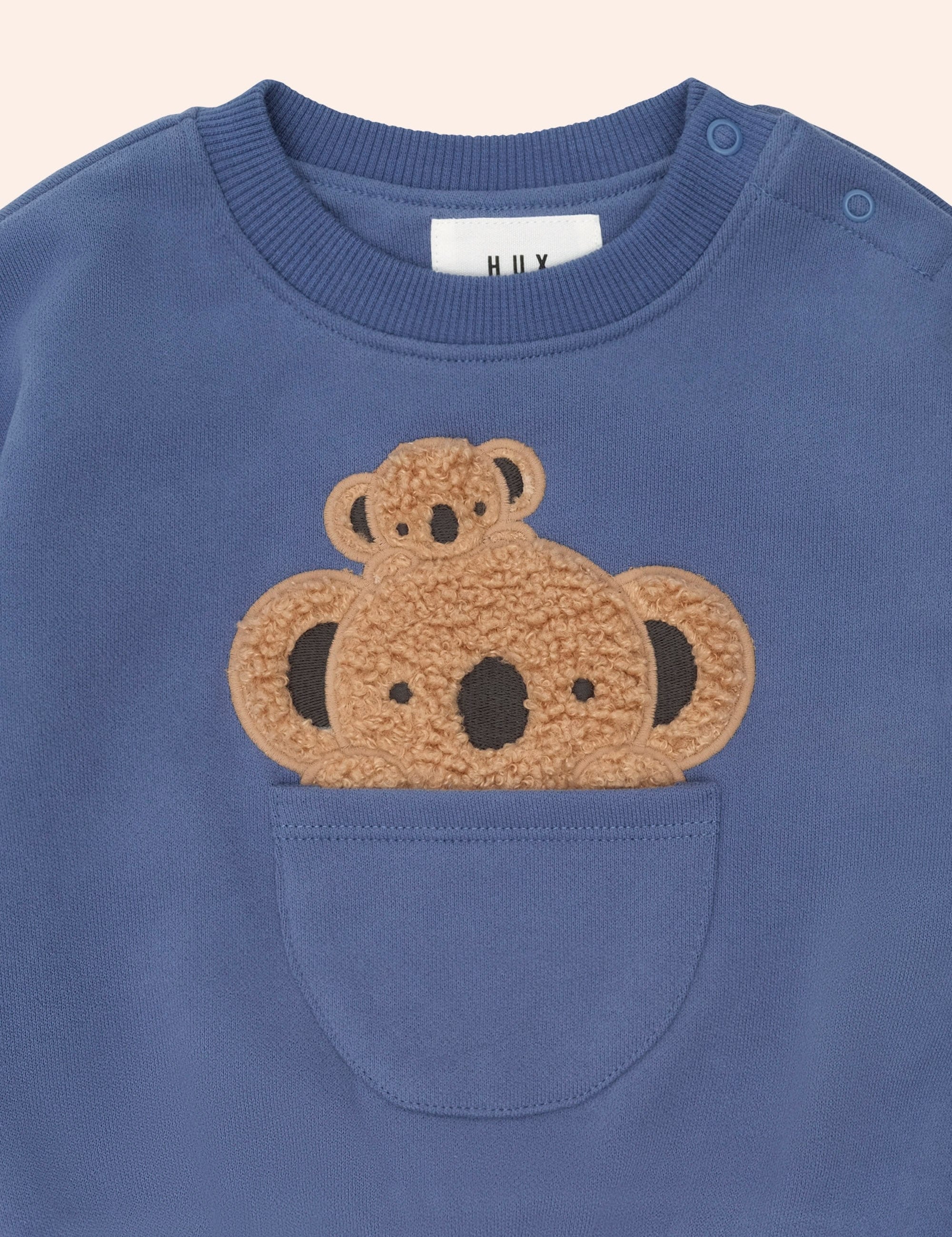 Peekaboo Kel Pocket Sweatshirt SWEATSHIRT Huxbaby
