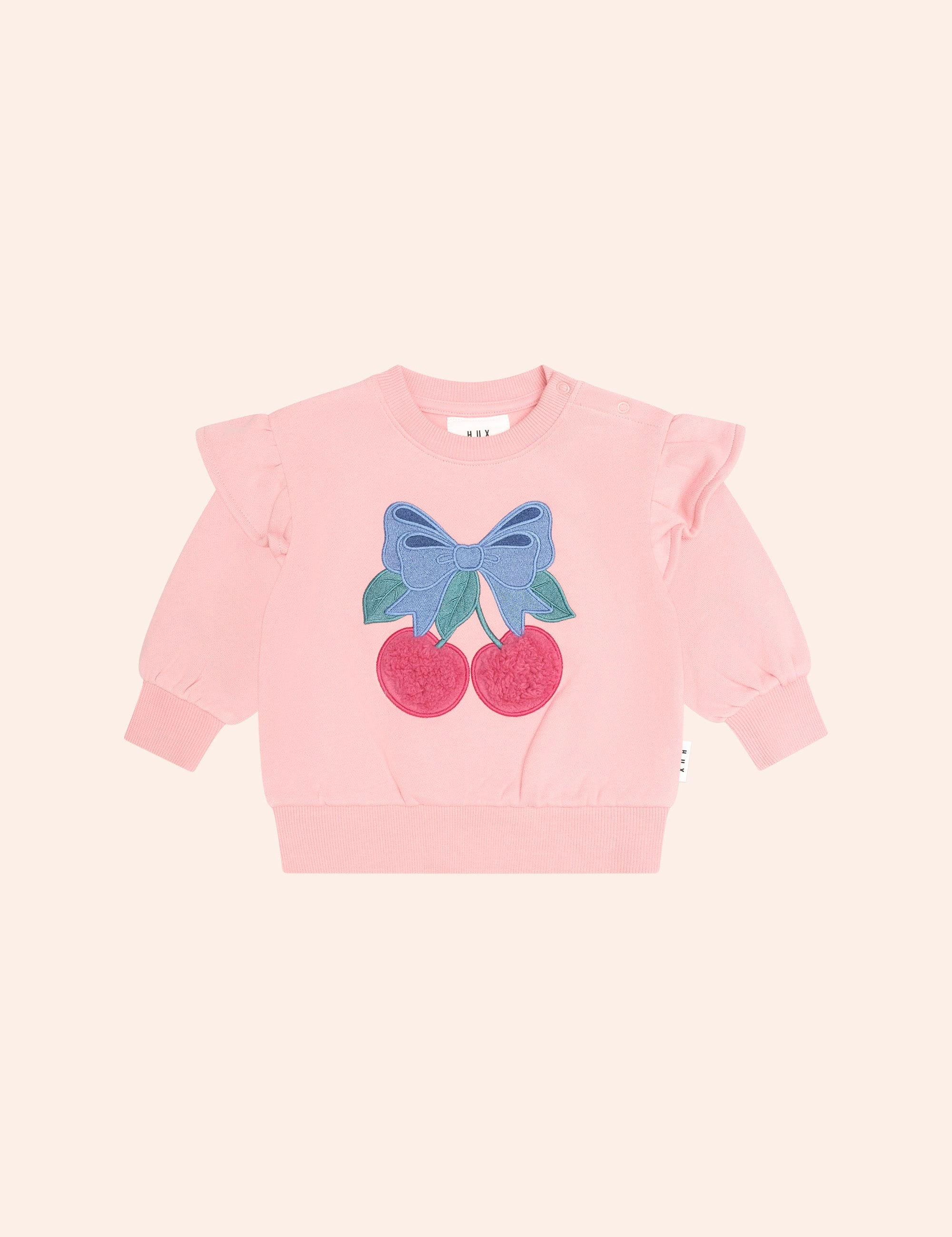 Cherry Bow Sweatshirt SWEATSHIRT Huxbaby Shopify