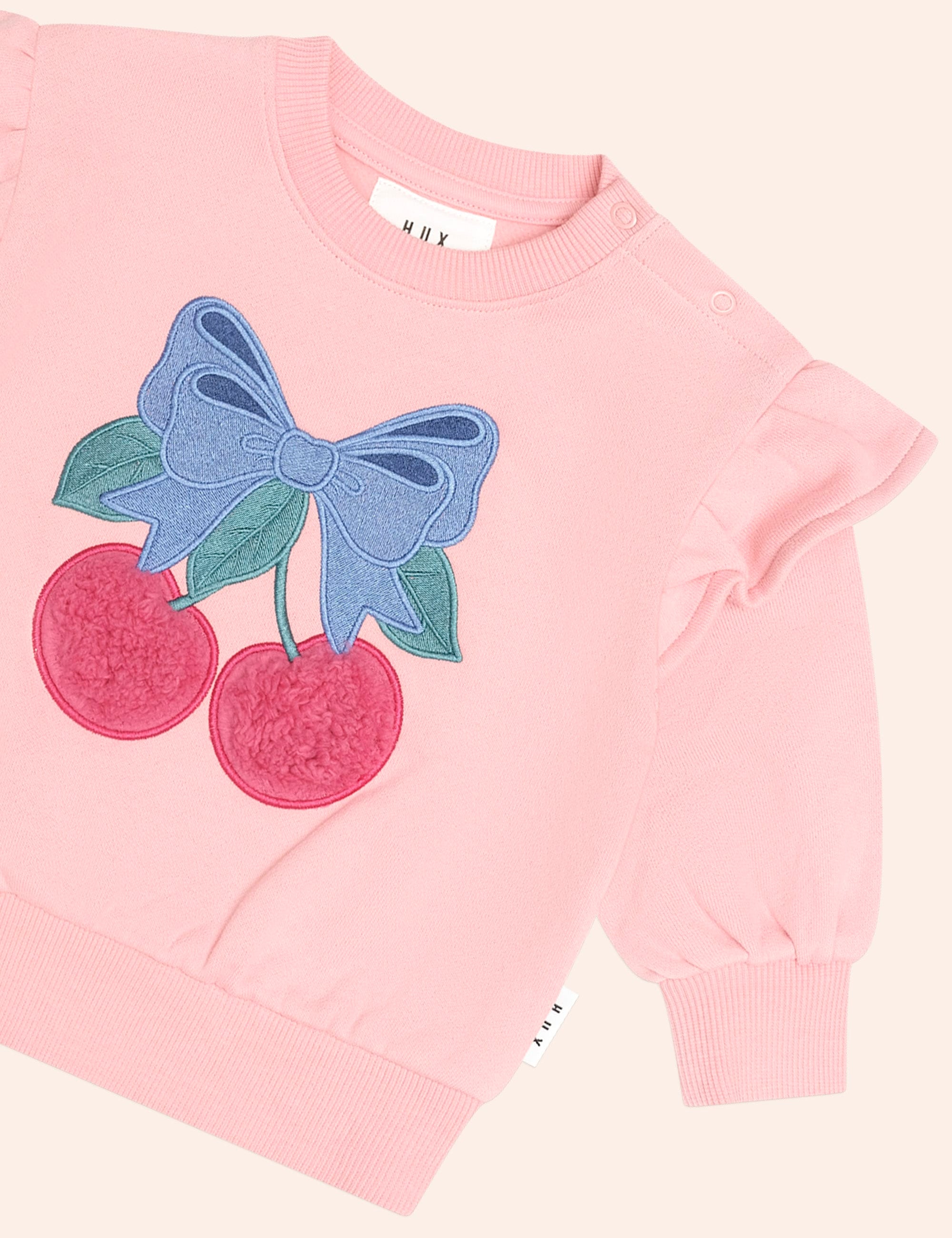 Cherry Bow Sweatshirt SWEATSHIRT Huxbaby Shopify