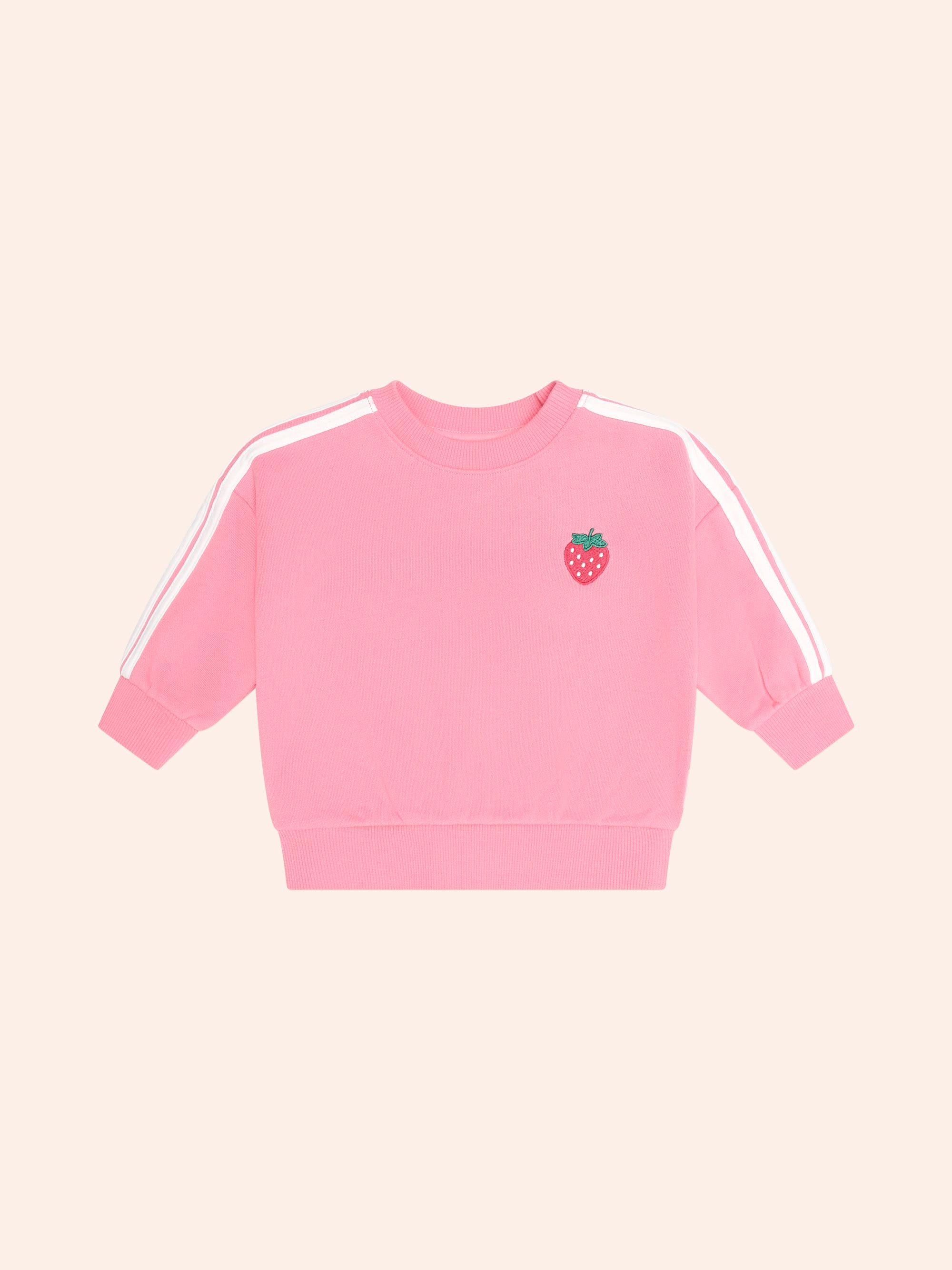 Huxbaby Shopify SWEATSHIRT Strawberry Emb Sweatshirt