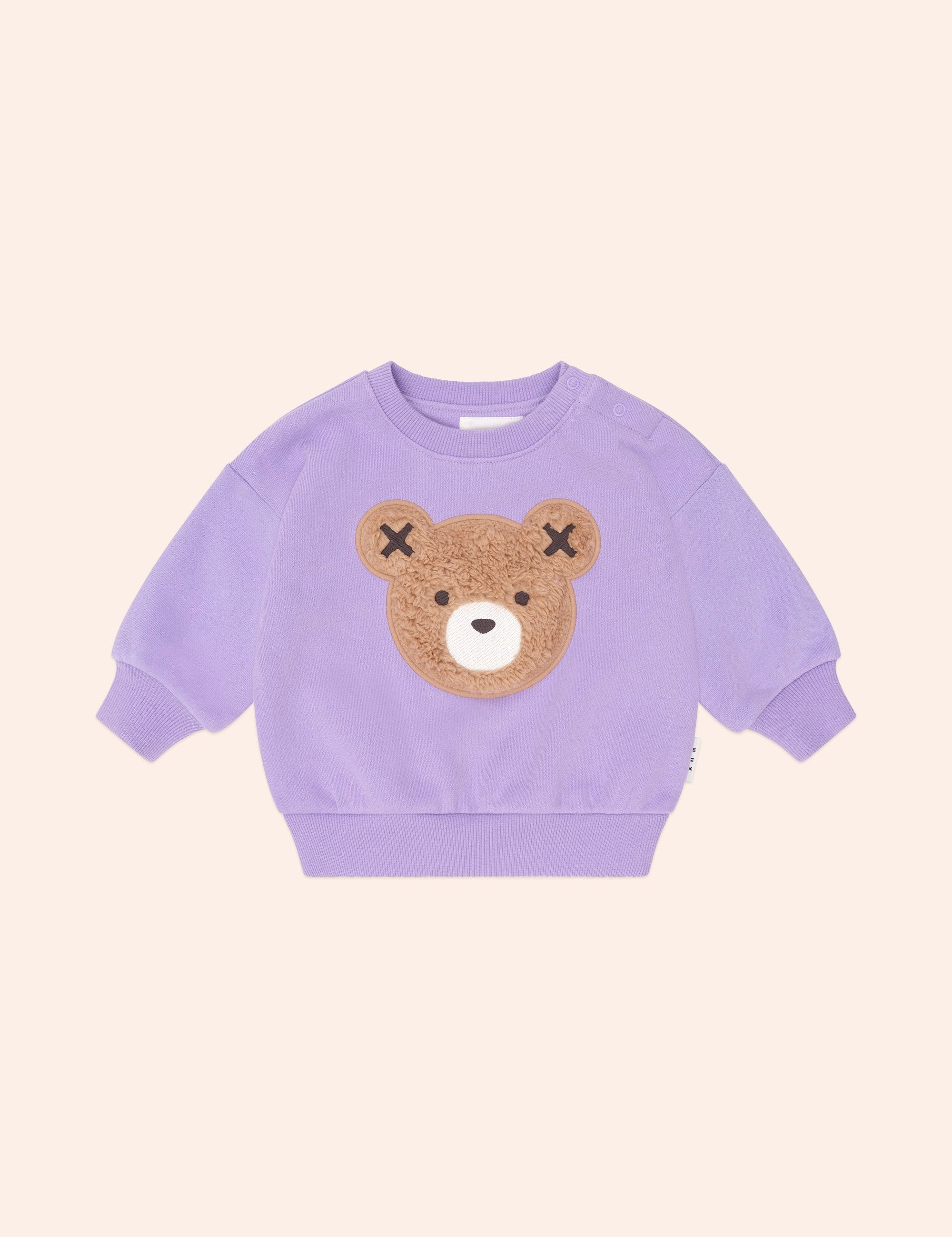 Furry Huxbear Sweatshirt Purple SWEATSHIRT Huxbaby