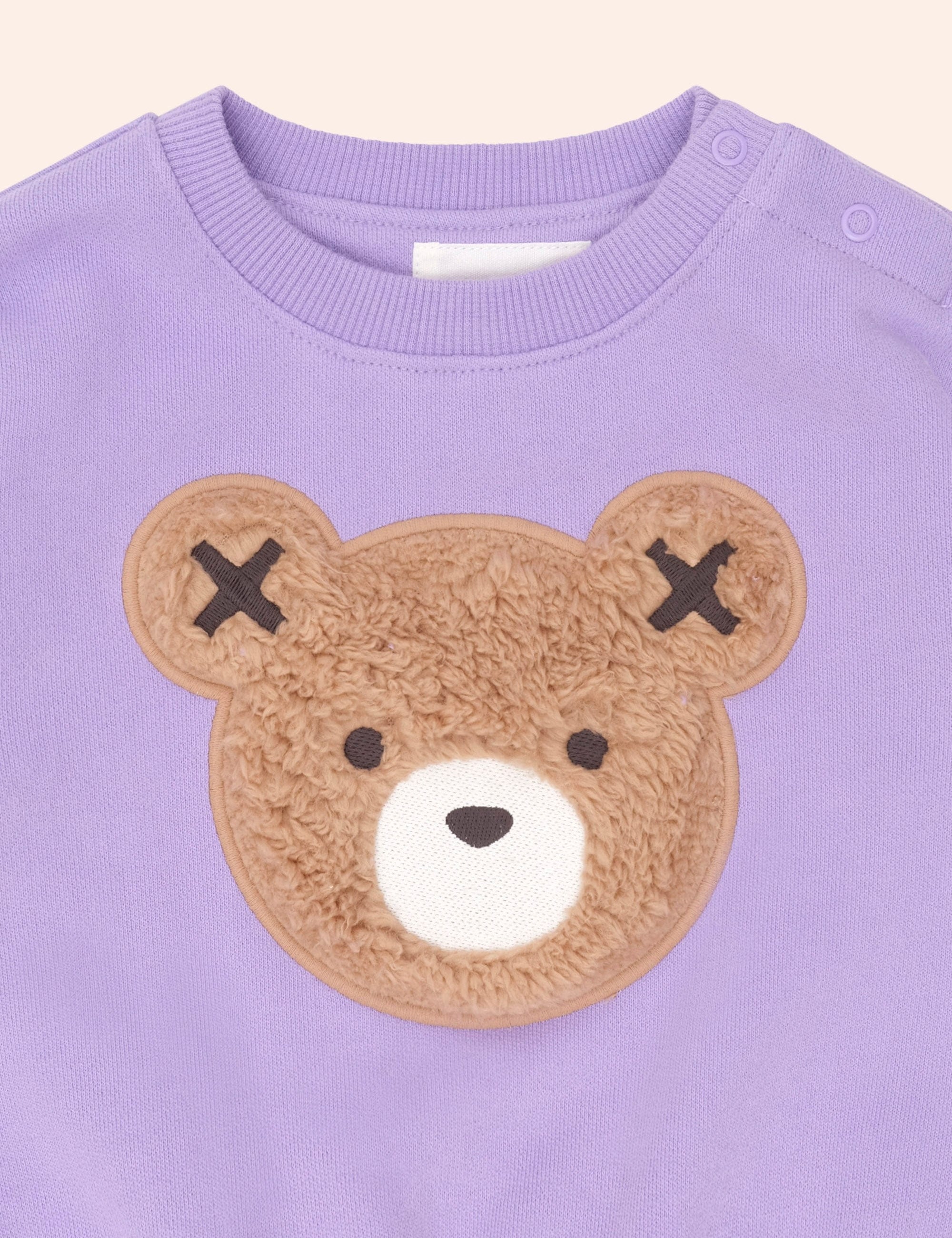 Furry Huxbear Sweatshirt Purple SWEATSHIRT Huxbaby