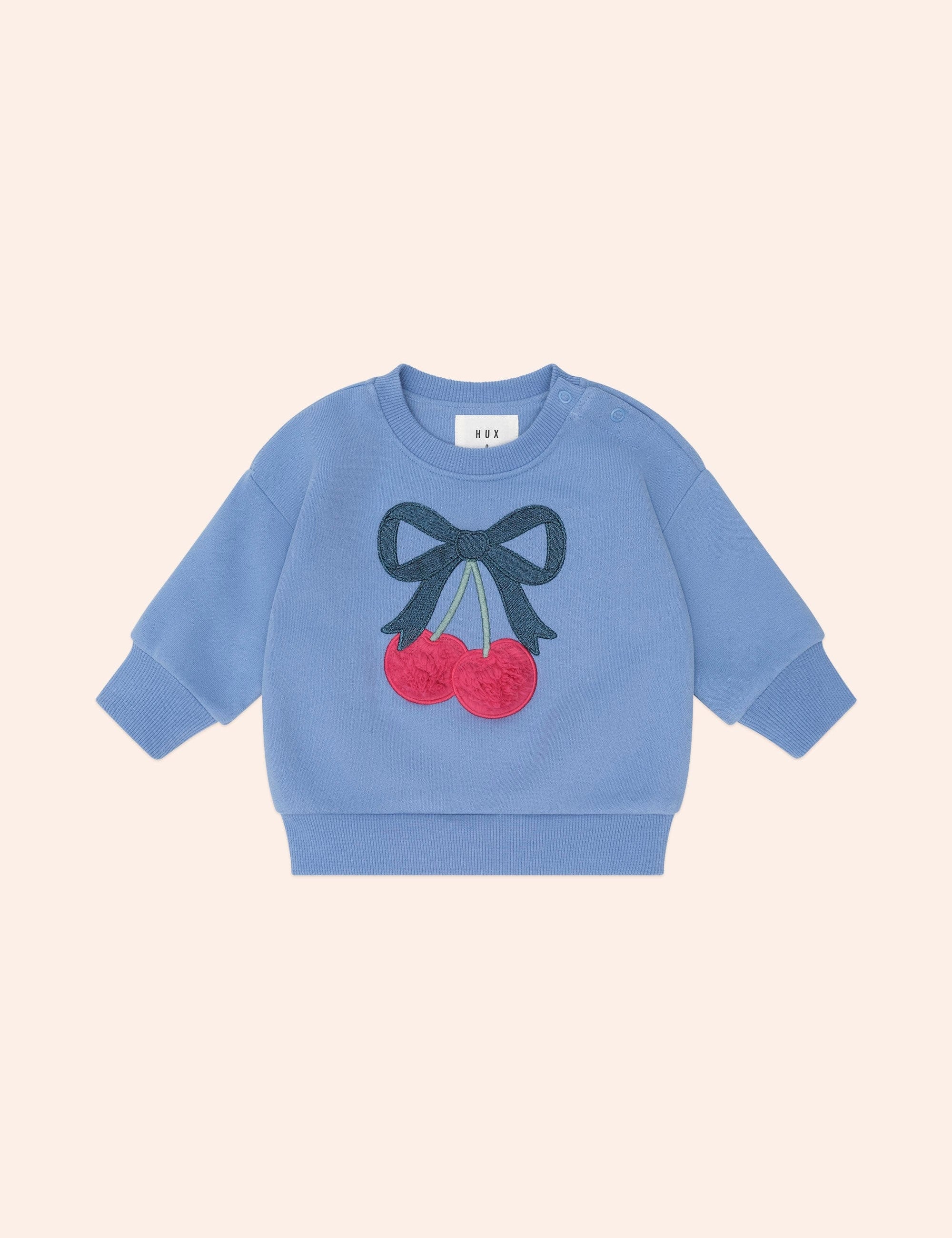 Cherry Bow Sweatshirt SWEATSHIRT Huxbaby