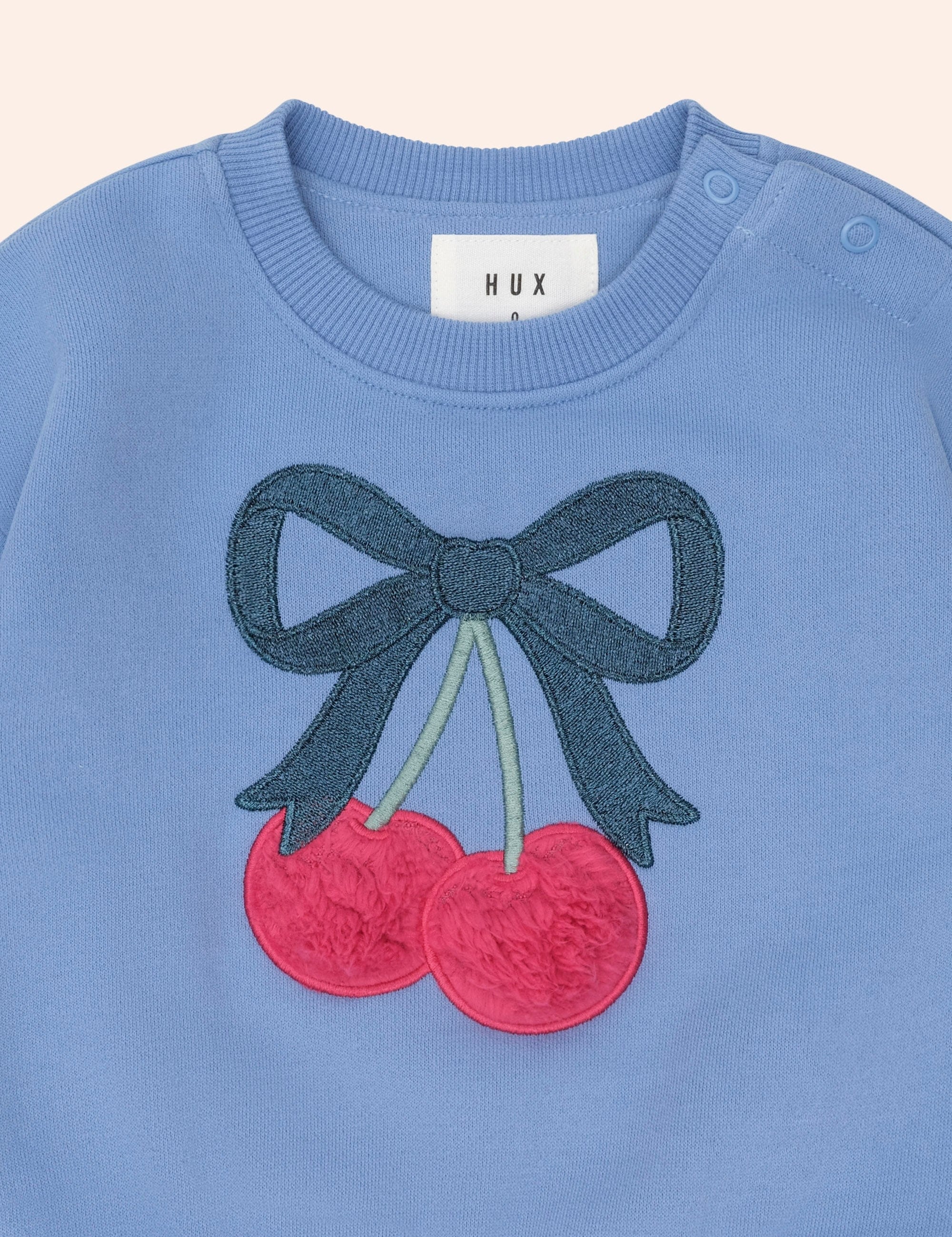 Cherry Bow Sweatshirt SWEATSHIRT Huxbaby