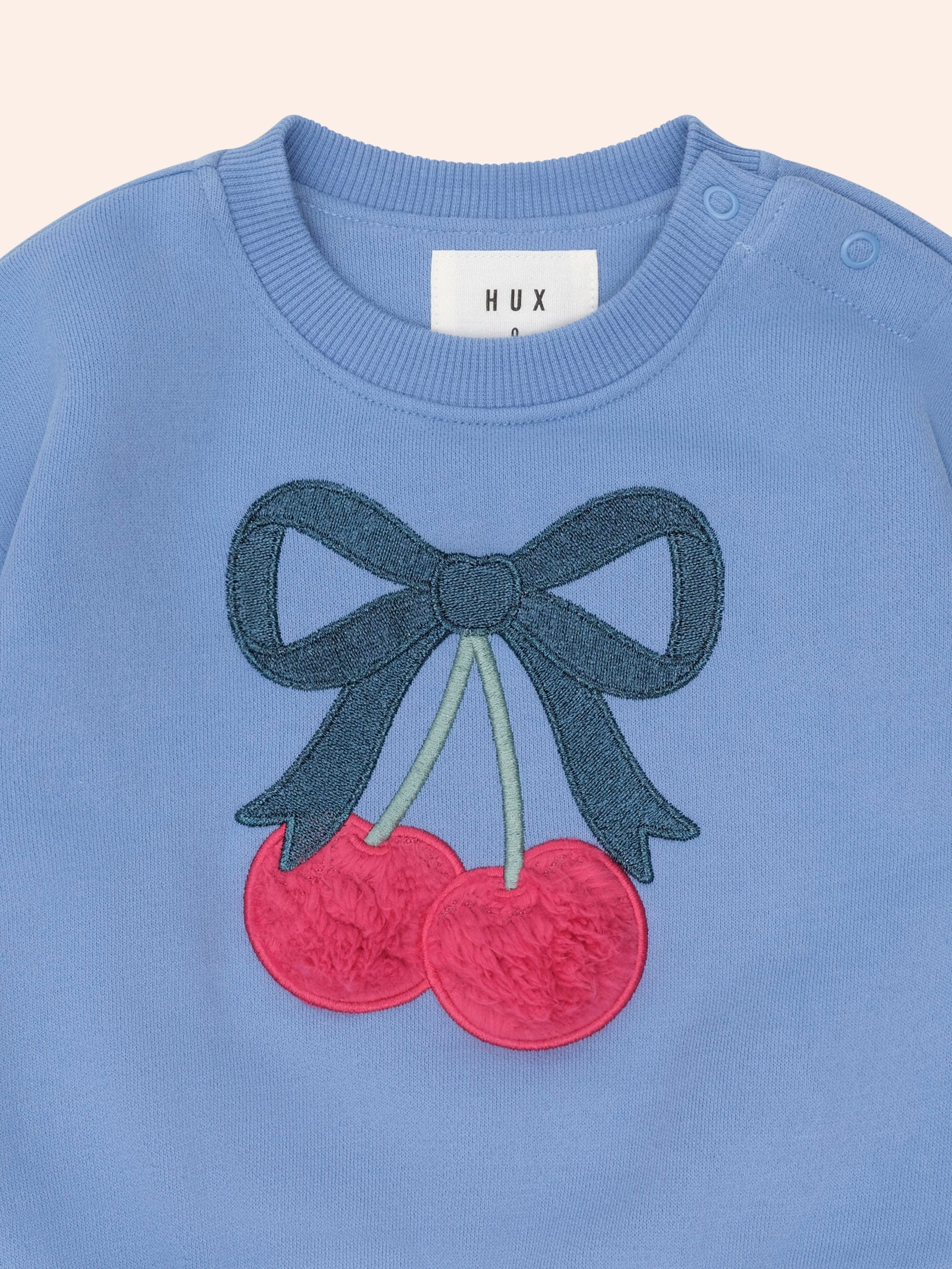 Cherry Bow Sweatshirt SWEATSHIRT Huxbaby