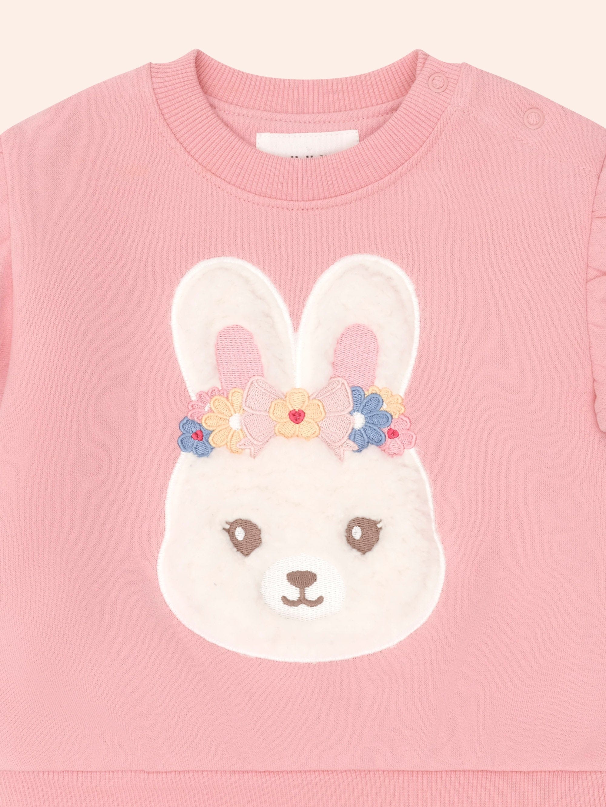 Flower Field Bunny Sweatshirt SWEATSHIRT Huxbaby