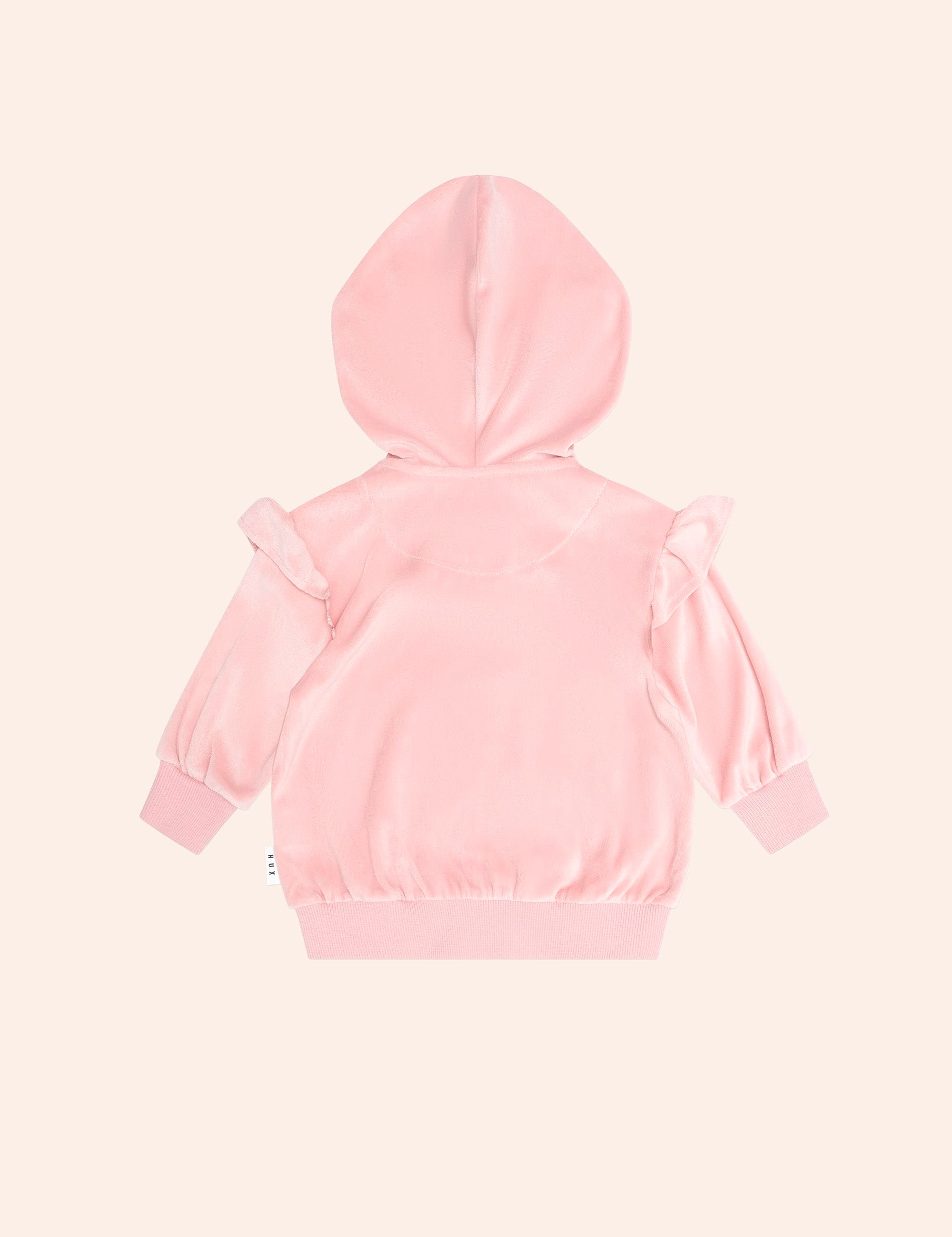 Cherry Emb Velour Zip Hoodie SWEATSHIRT Huxbaby Shopify