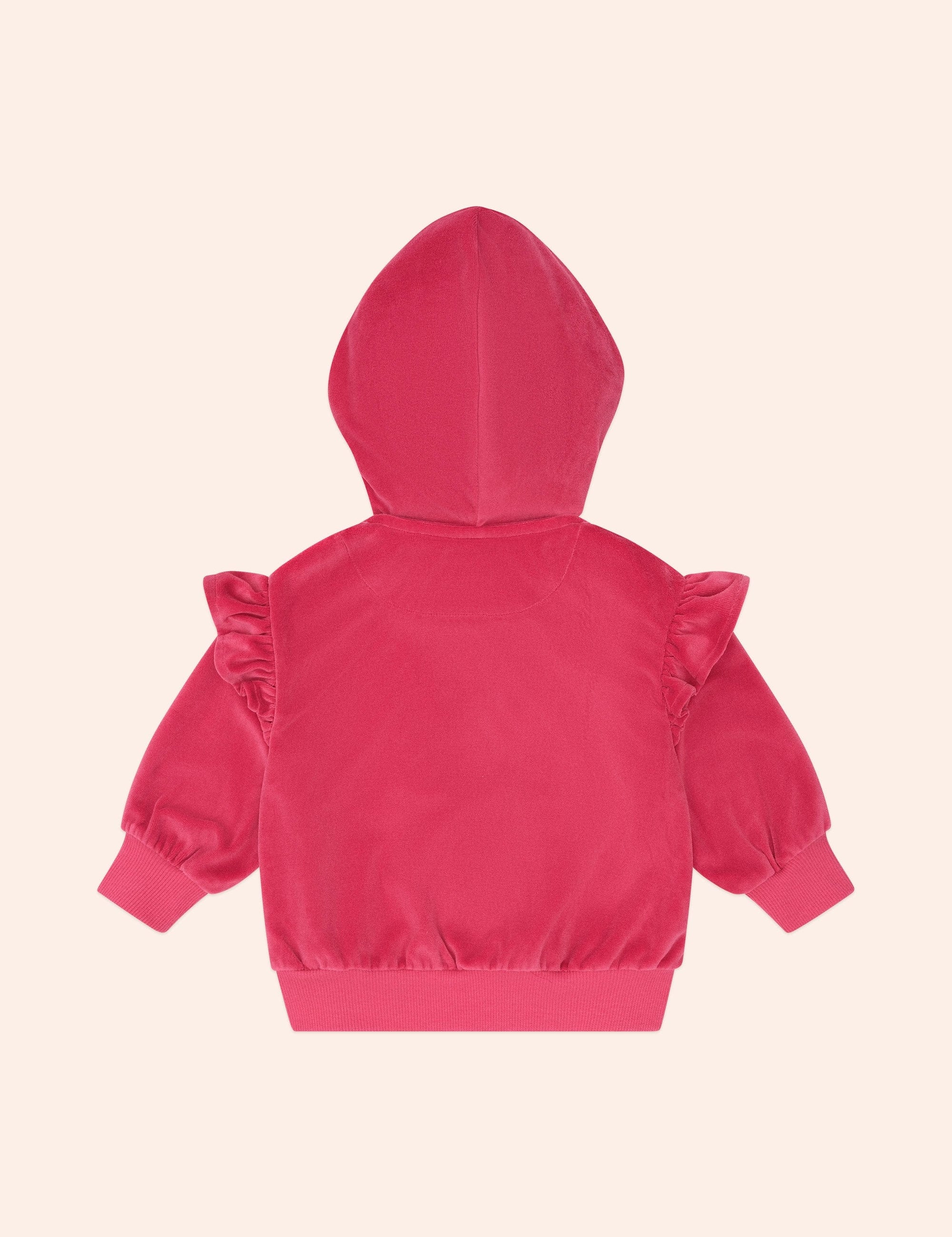 Very Cherry Velour Zip Up Hoodie SWEATSHIRT Huxbaby