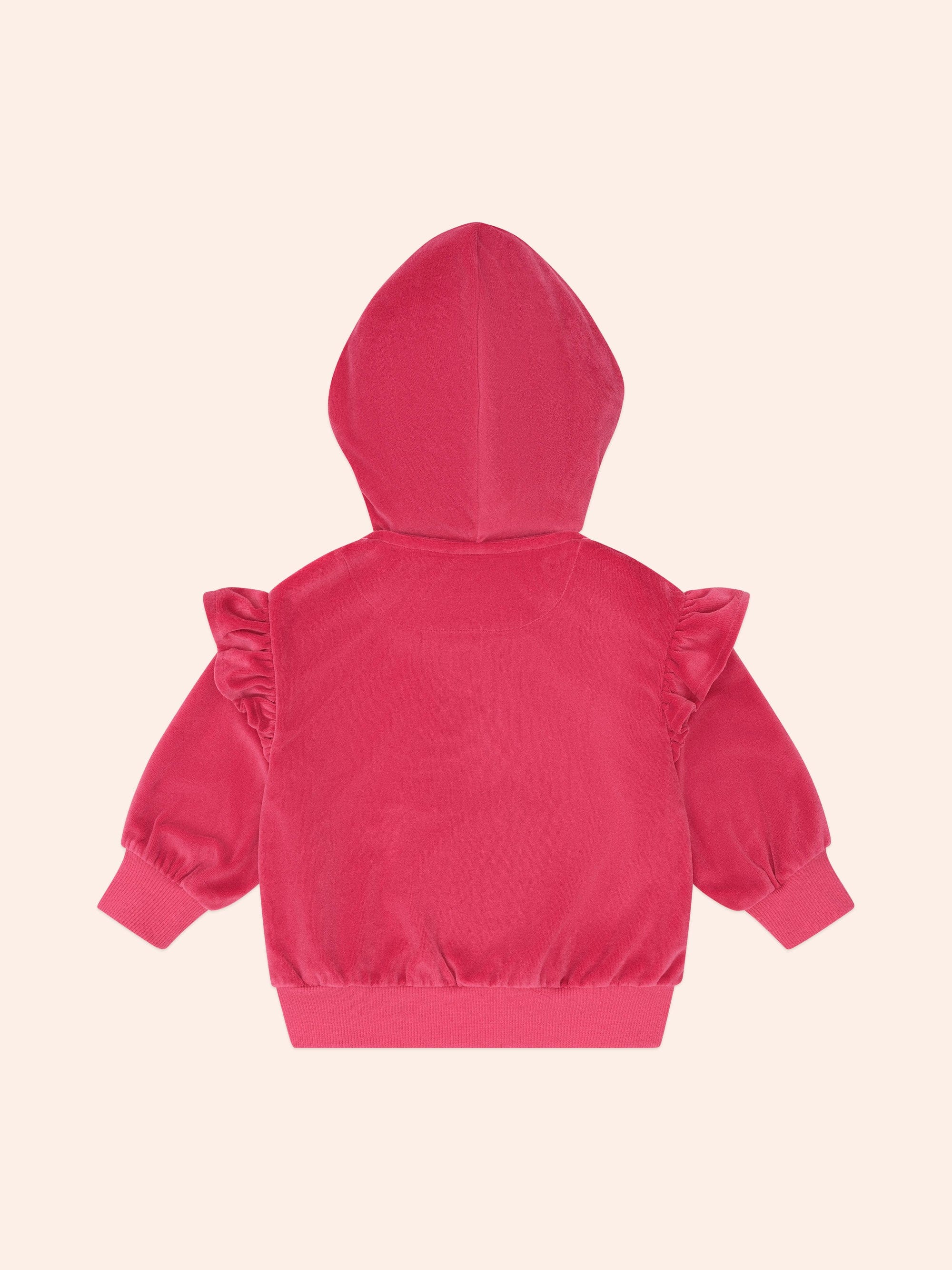 Very Cherry Velour Zip Up Hoodie SWEATSHIRT Huxbaby