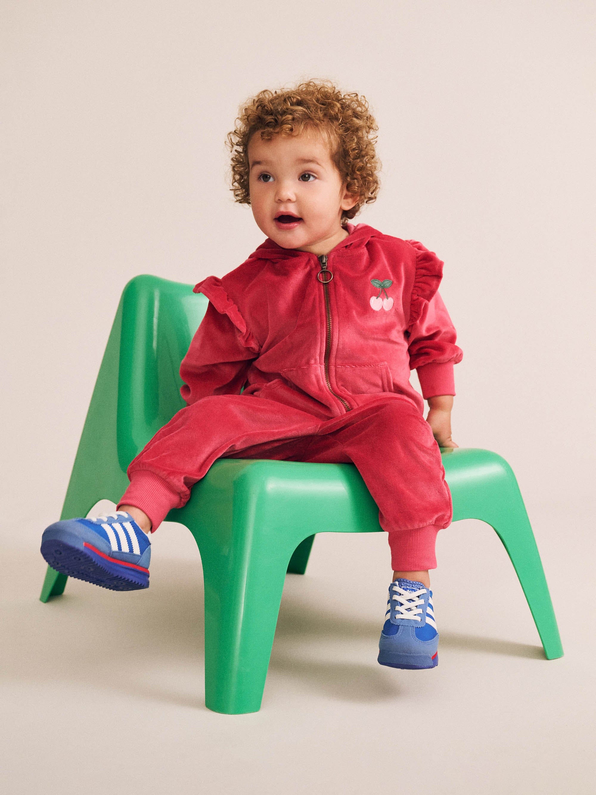 Very Cherry Velour Zip Up Hoodie SWEATSHIRT Huxbaby