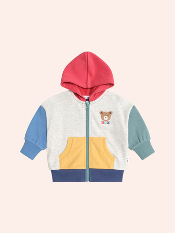 Huxbear Zip Up Hoodie Colour Block JACKET Huxbaby