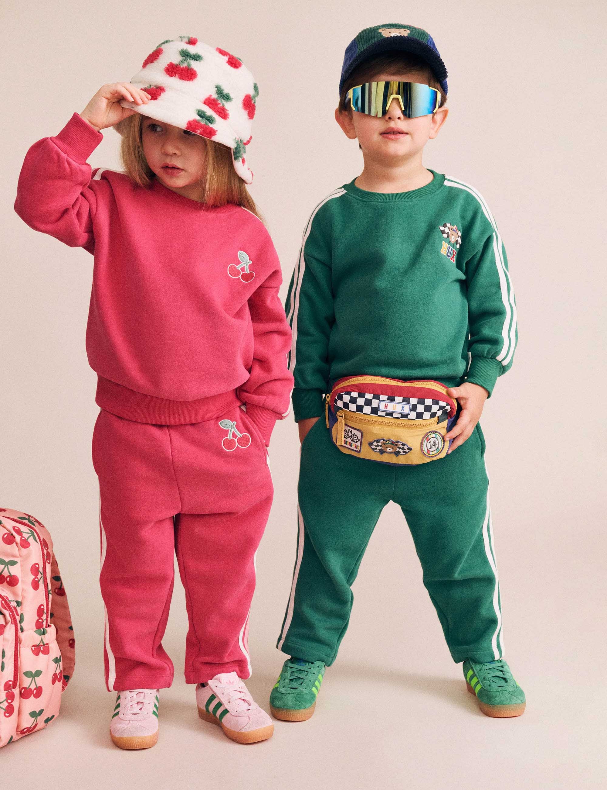 Cherry Racer Stripe Trackpant PANT Huxbaby