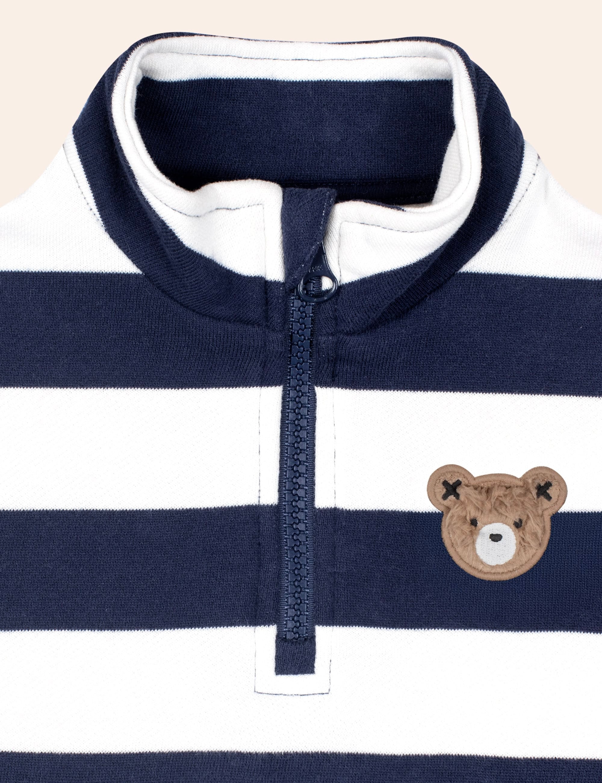 Huxbear 1/4 Zip Stripe Sweat SWEATSHIRT Huxbaby Shopify
