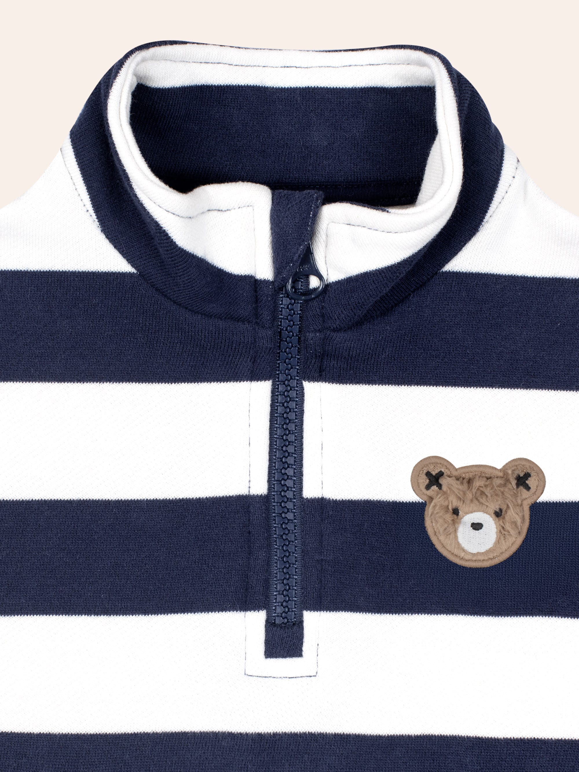 Huxbear 1/4 Zip Stripe Sweat SWEATSHIRT Huxbaby Shopify