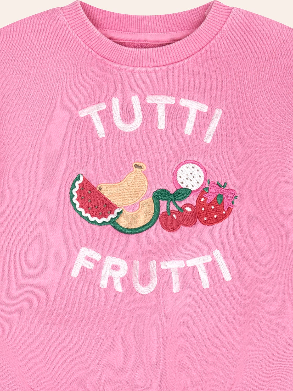 Tutti Frutti Frill Drop Shoulder Sweat TOP LS Huxbaby Shopify