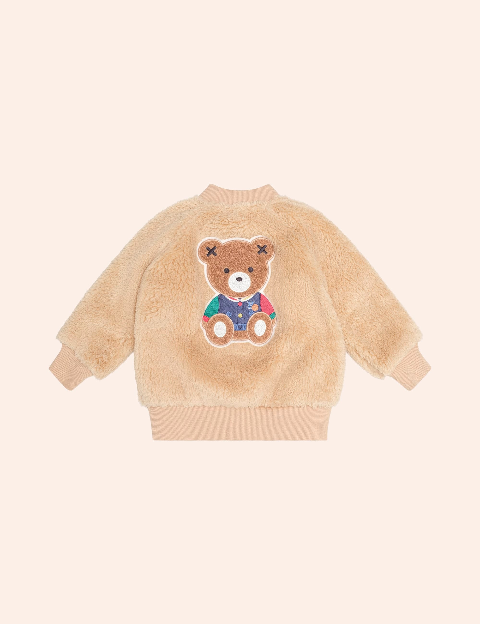 Sitting Huxbear Furry Jacket JACKET Huxbaby Shopify