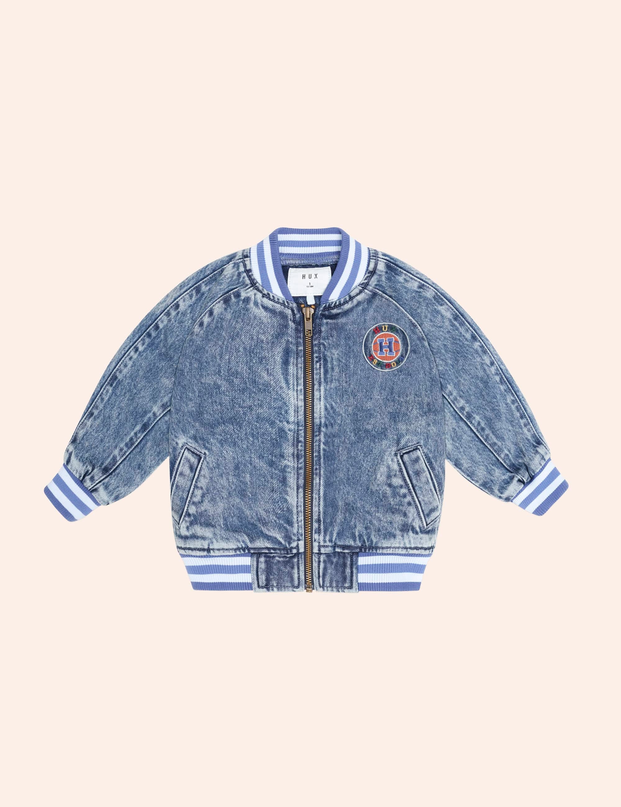 Dreamy Denim Bomber Jacket JACKET Huxbaby Shopify