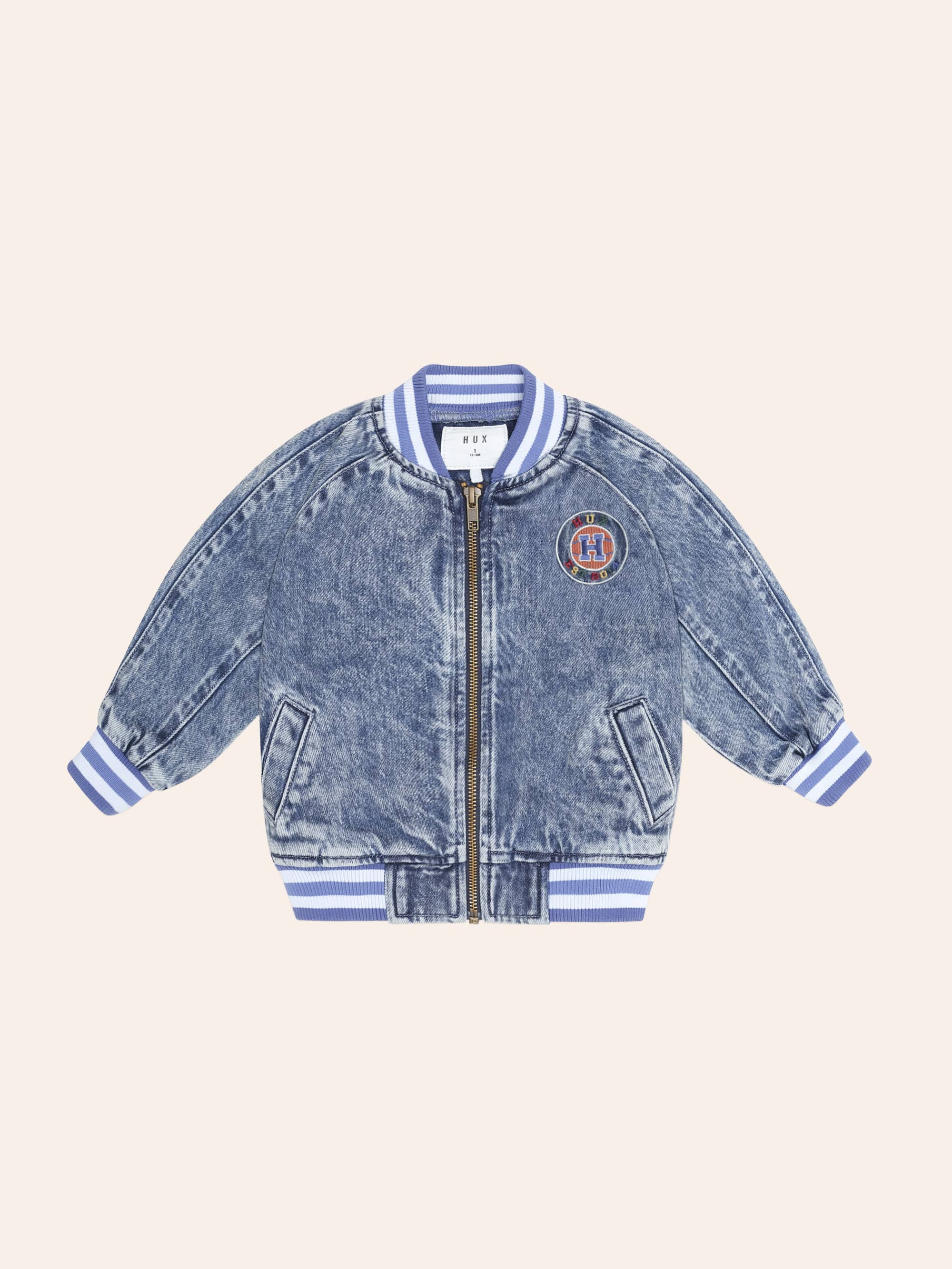 Huxbaby Shopify JACKET Dreamy Denim Bomber Jacket