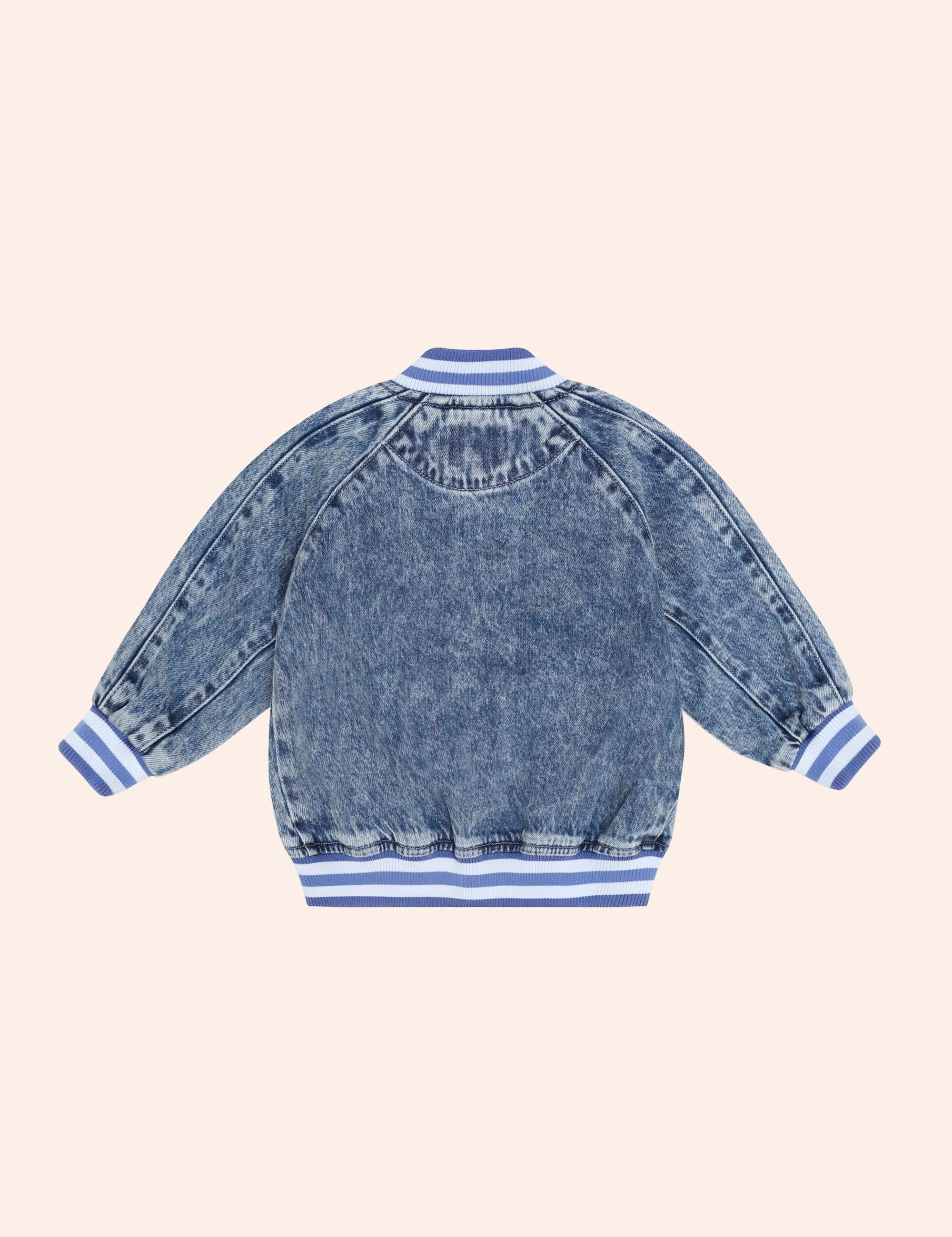 Dreamy Denim Bomber Jacket JACKET Huxbaby Shopify