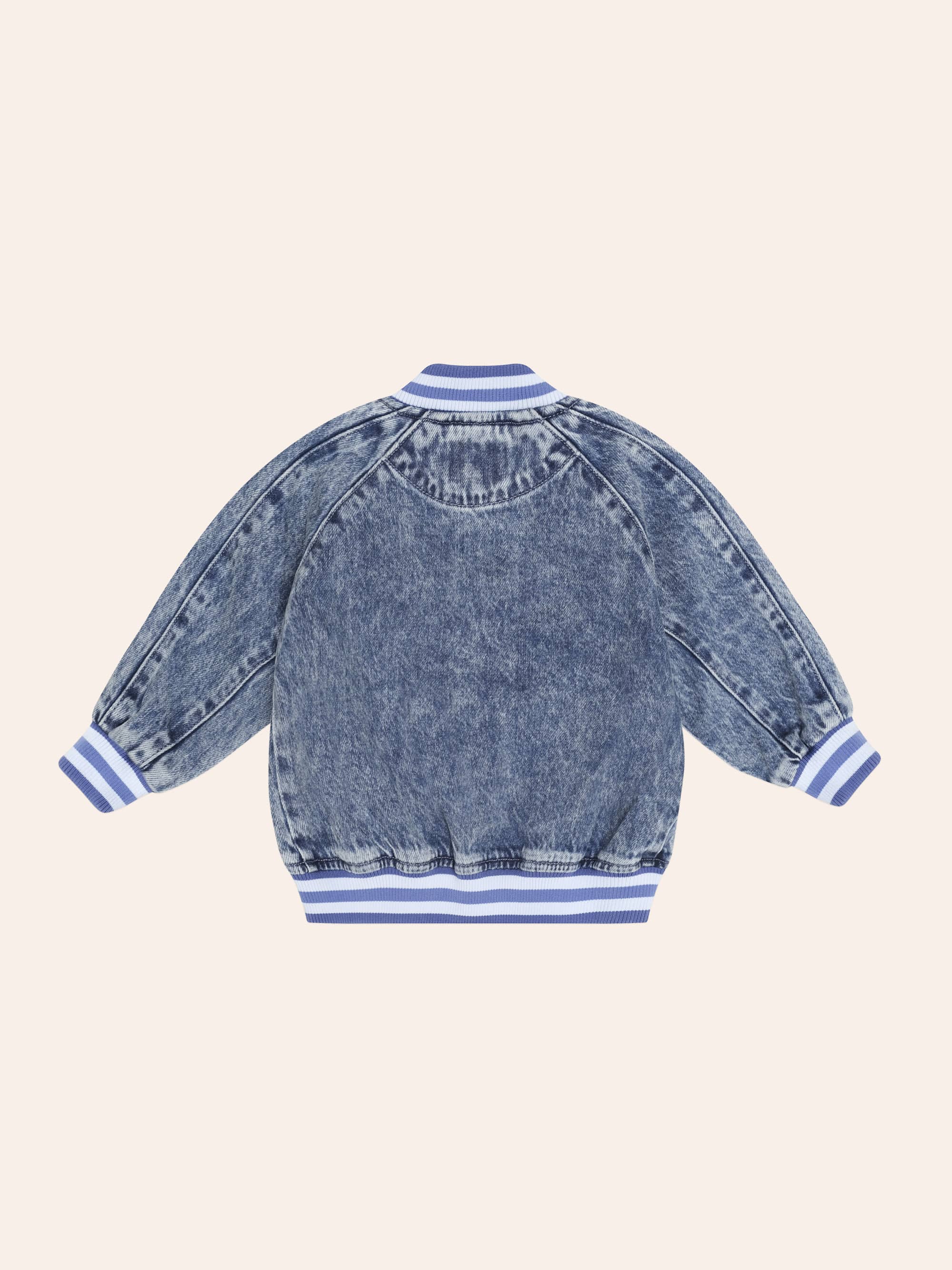 Huxbaby Shopify JACKET Dreamy Denim Bomber Jacket
