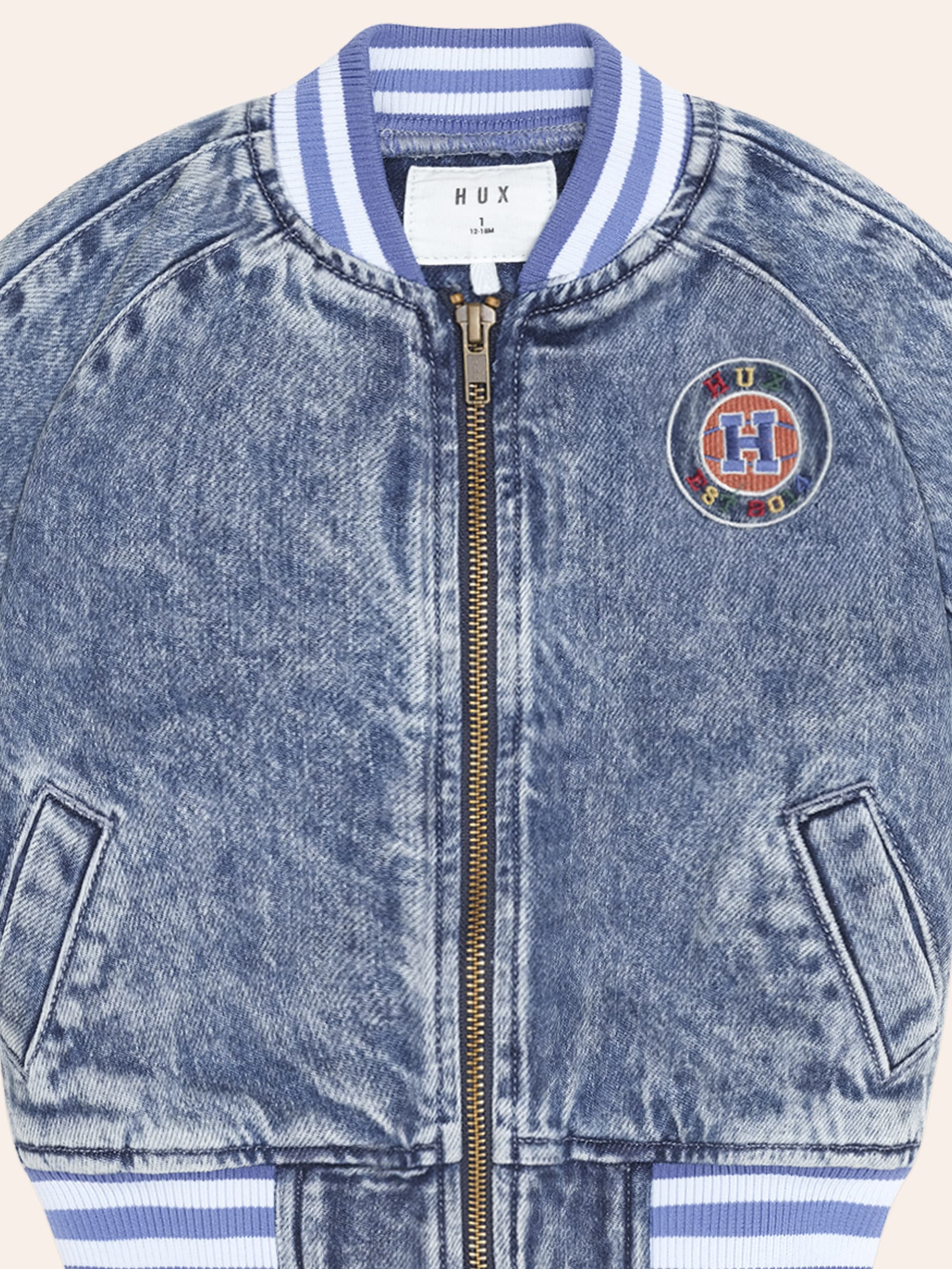 Huxbaby Shopify JACKET Dreamy Denim Bomber Jacket