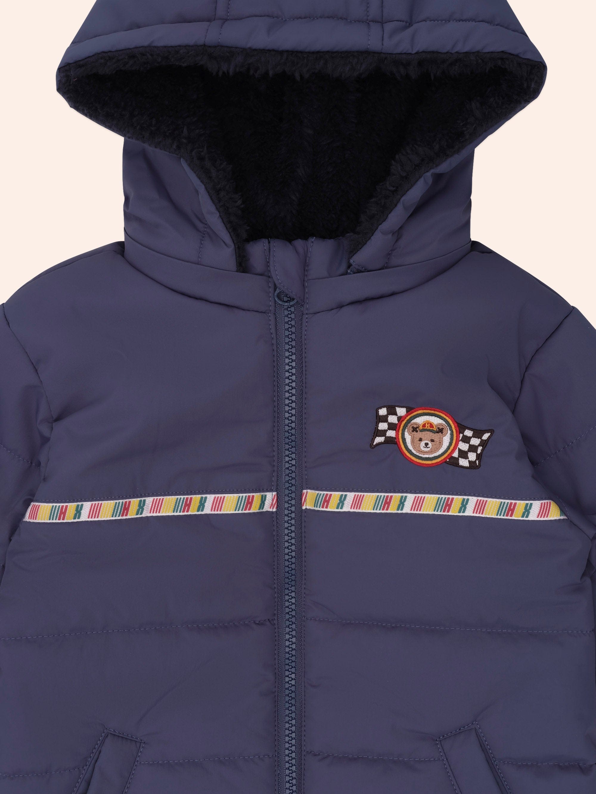 Rug Up Hux Spliced Puffer Jacket JACKET Huxbaby