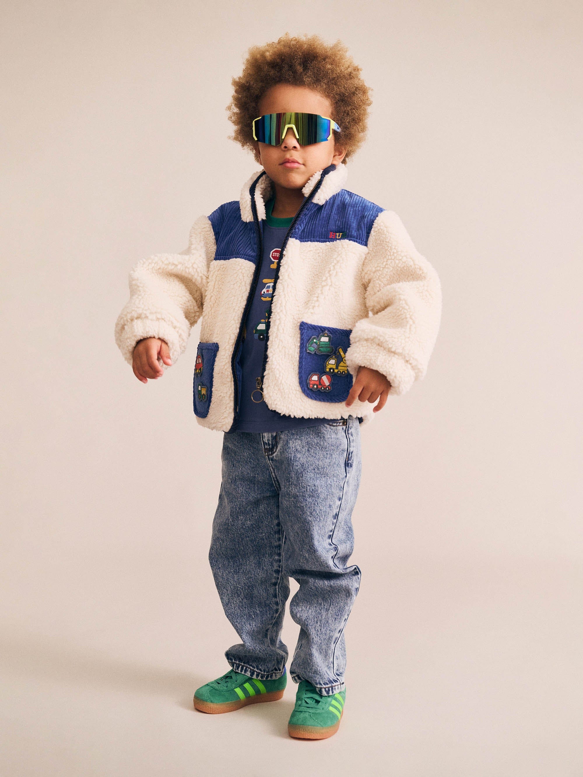 Patches Cord Sherpa Jacket JACKET Huxbaby