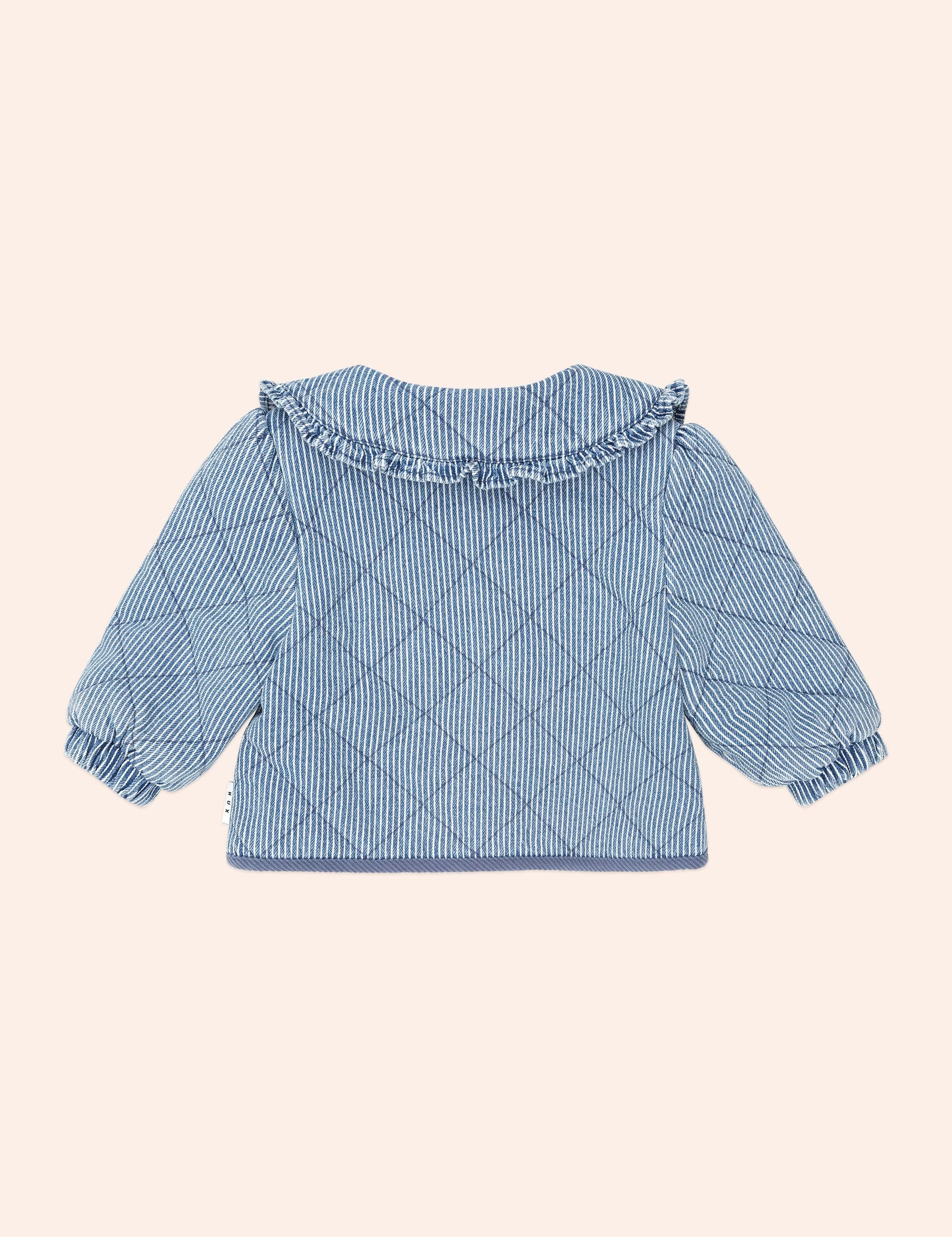 Vintage Bow Collar Denim Jacket JACKET Huxbaby