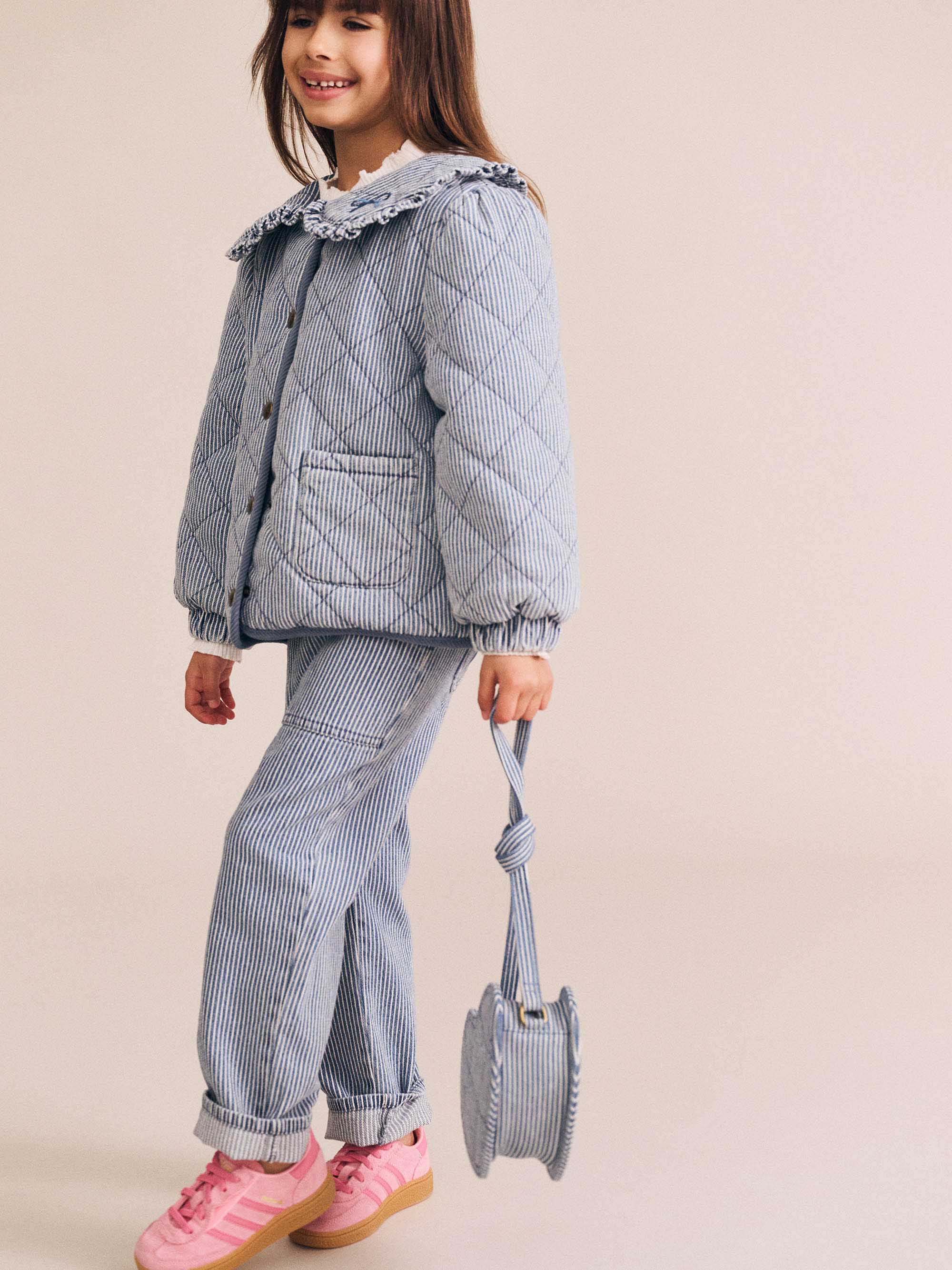 Vintage Bow Collar Denim Jacket JACKET Huxbaby