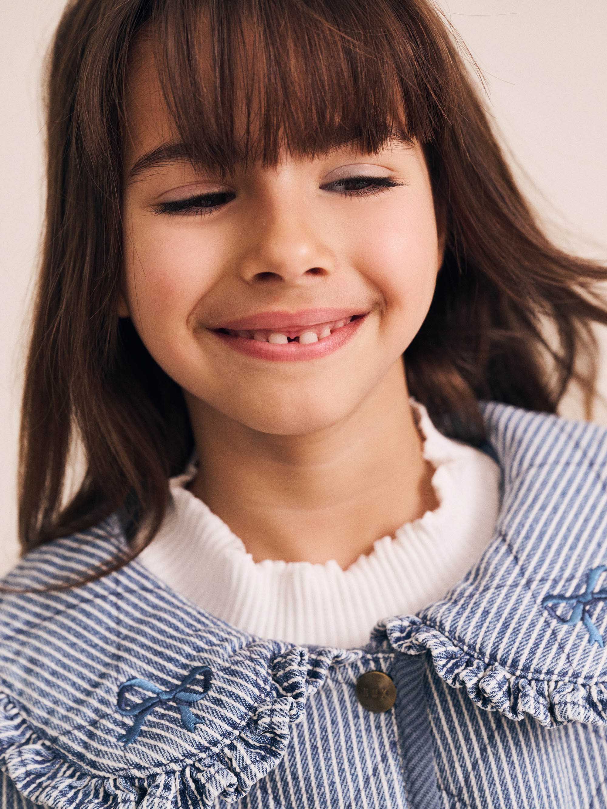 Vintage Bow Collar Denim Jacket JACKET Huxbaby