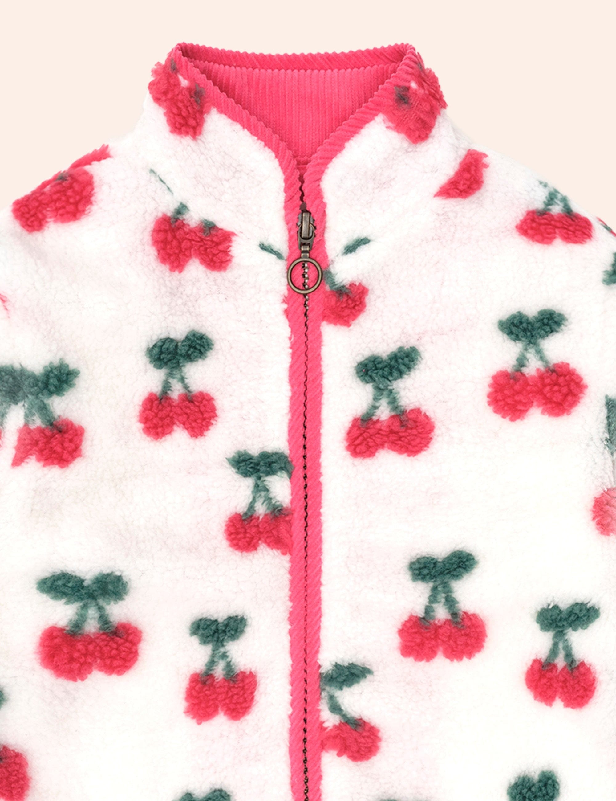 Very Cherry Sherpa Jacket JACKET Huxbaby