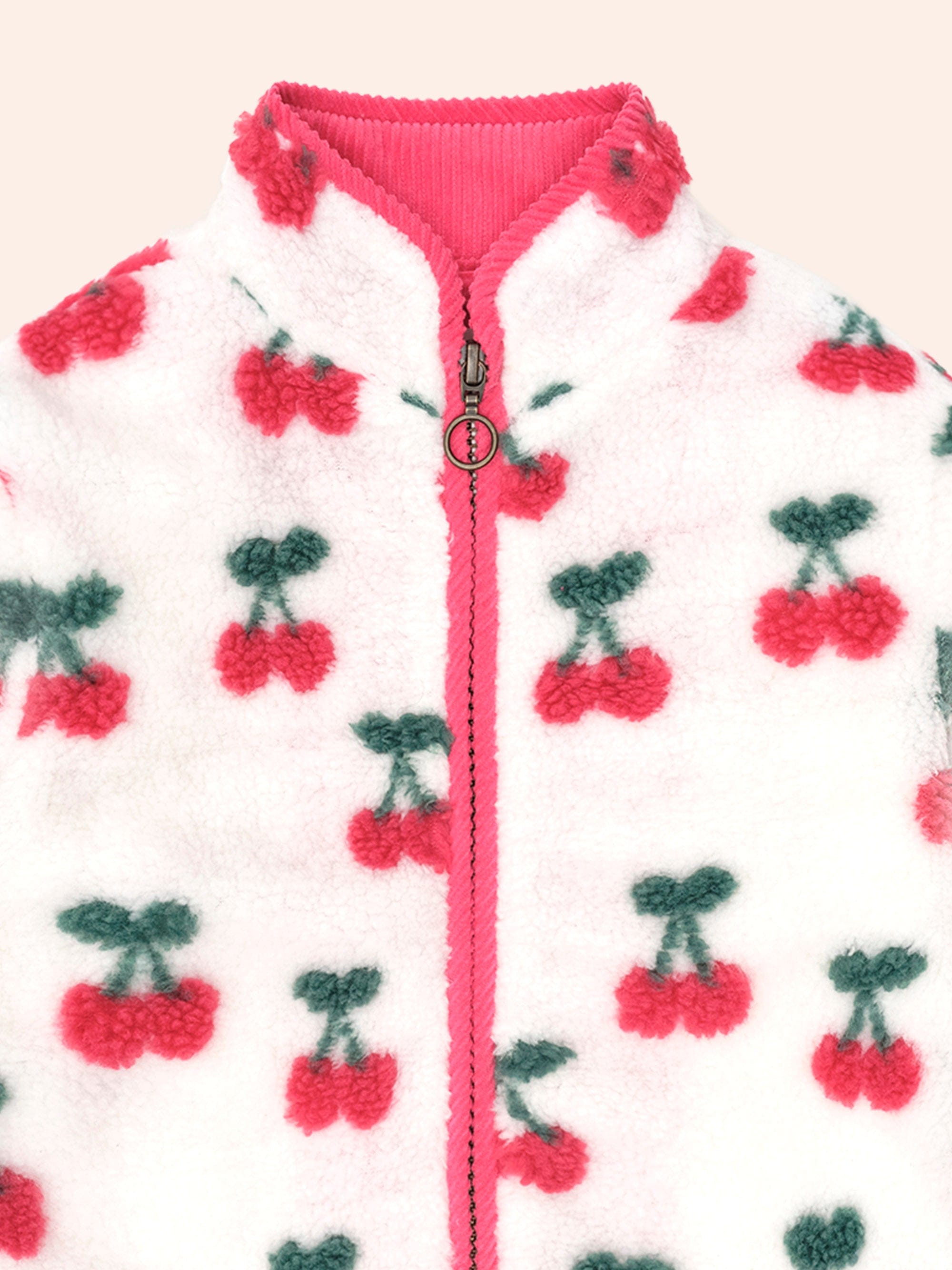 Very Cherry Sherpa Jacket JACKET Huxbaby