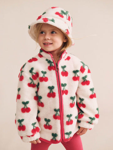 Very Cherry Sherpa Jacket JACKET Huxbaby
