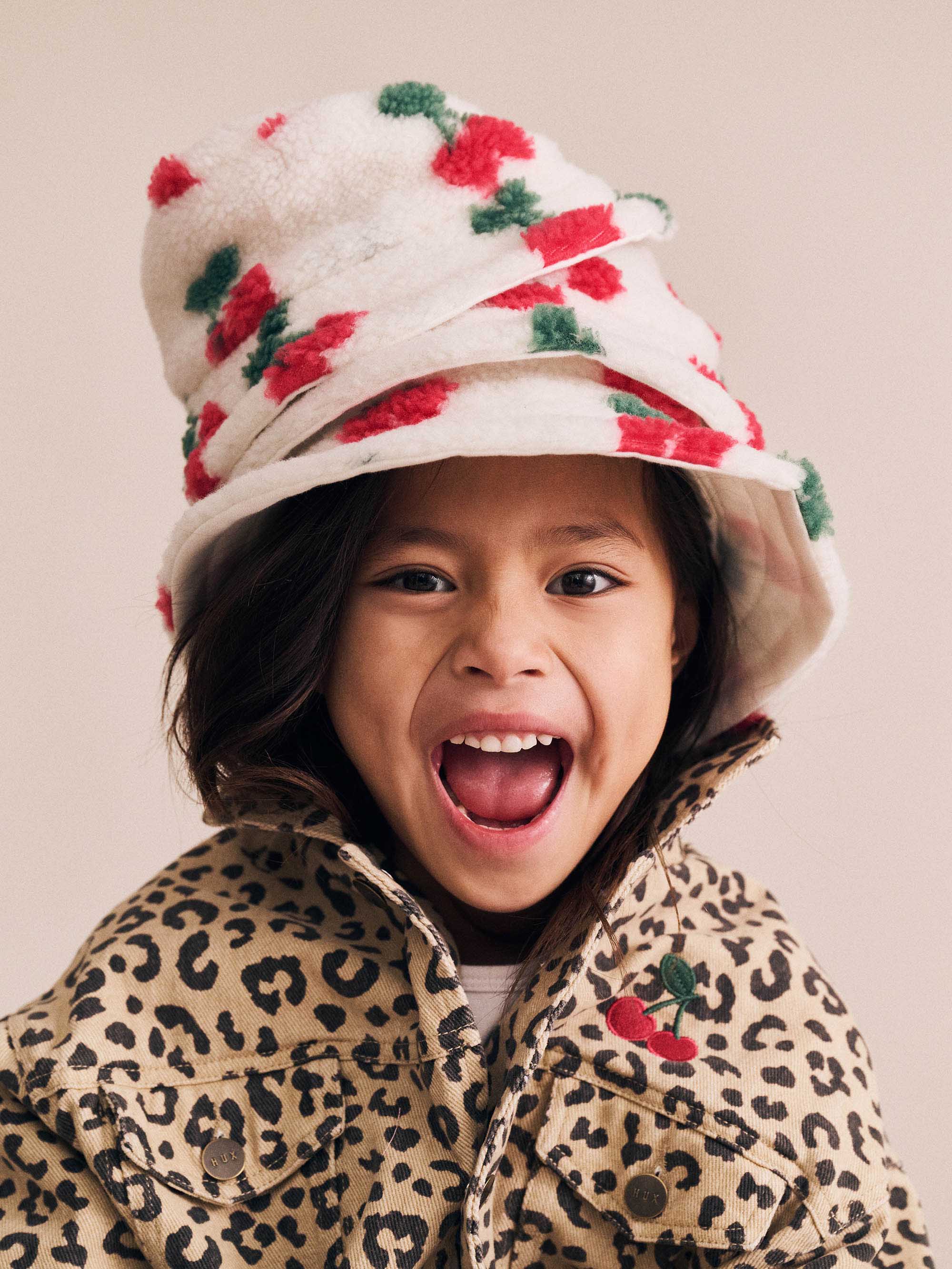 Very Cherry Leopard Print Denim Jacket JACKET Huxbaby