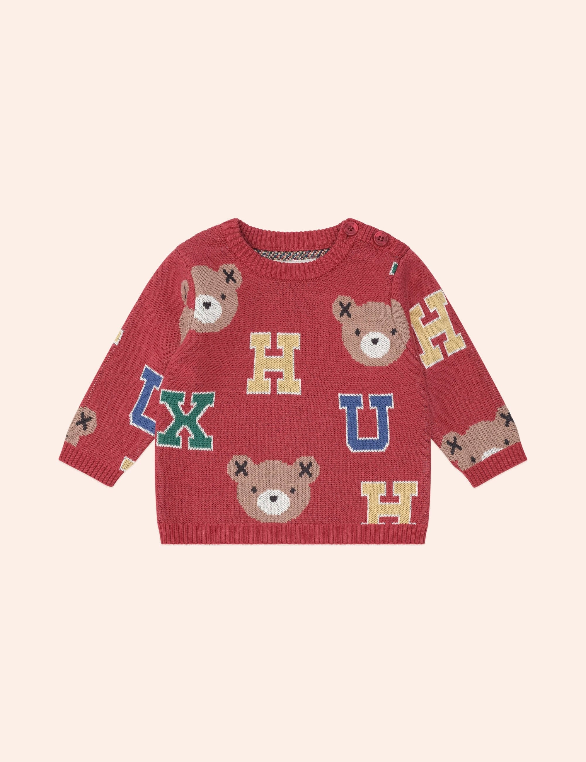 Varsity Letter Hux Pullover KNIT JUMPER Huxbaby