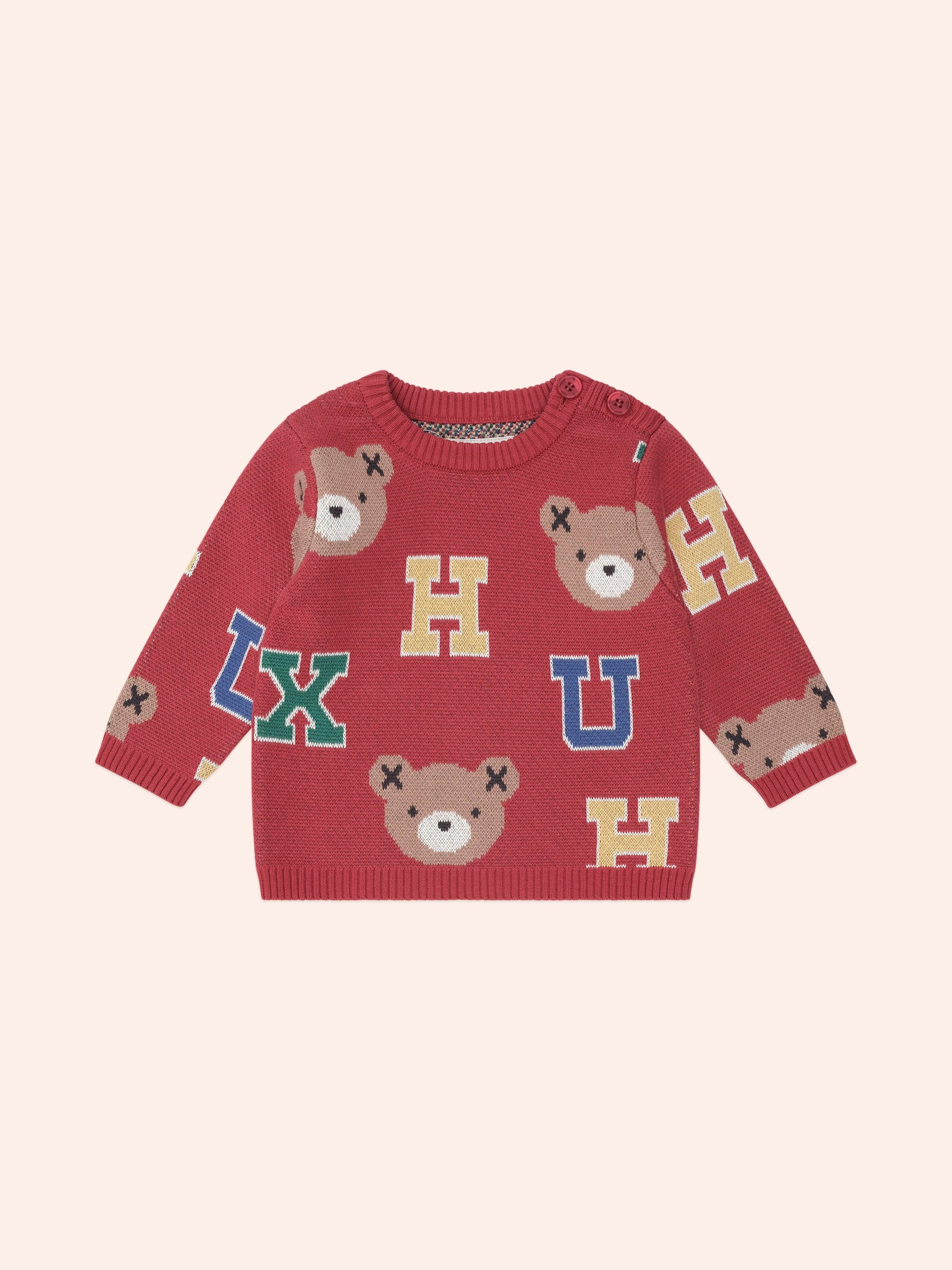 Varsity Letter Hux Pullover KNIT JUMPER Huxbaby