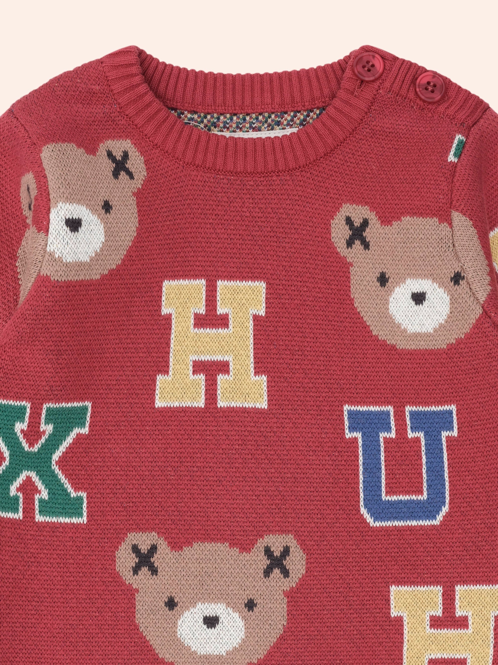 Varsity Letter Hux Pullover KNIT JUMPER Huxbaby