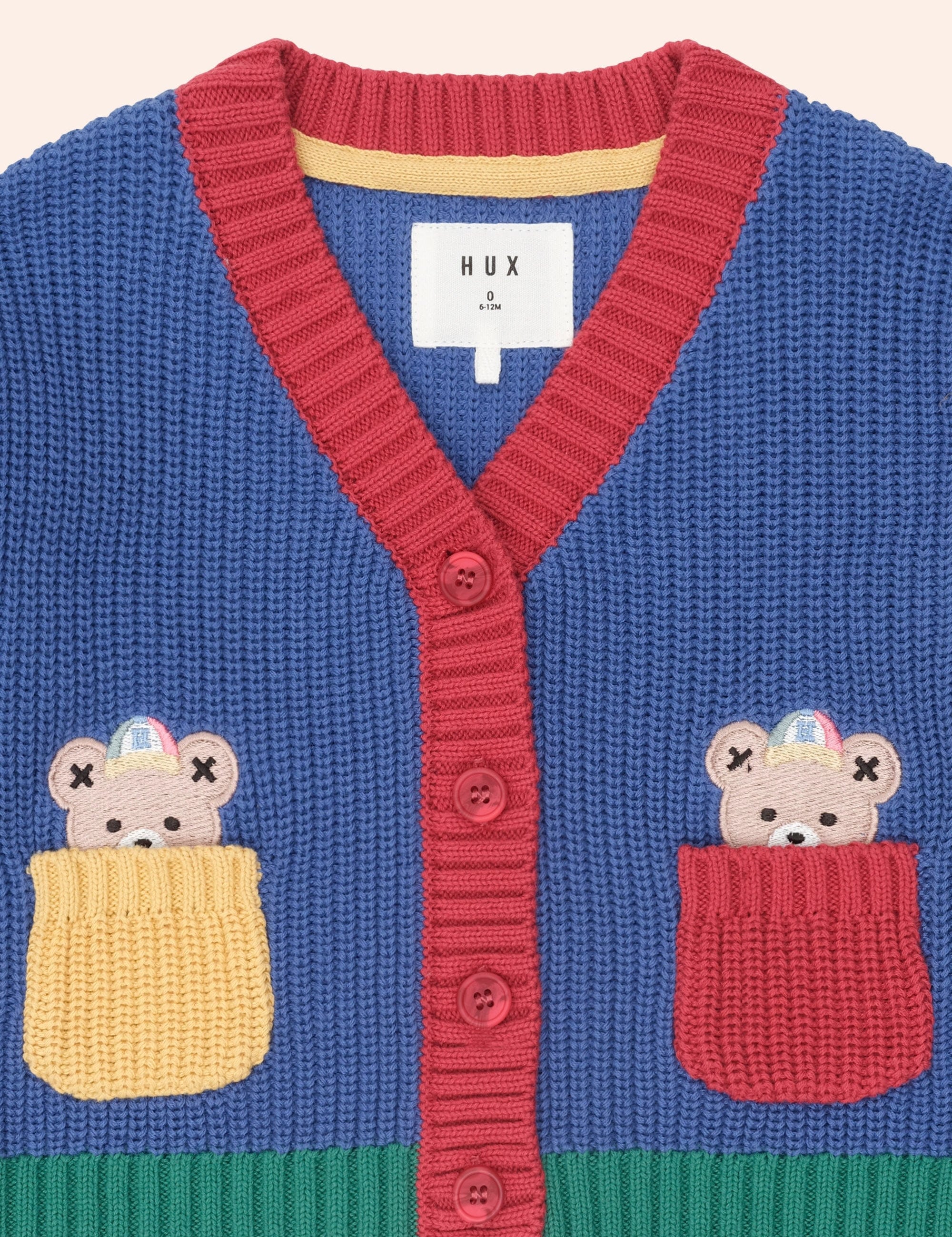 Colour Block Varsity Hux Cardi KNIT CARDI Huxbaby