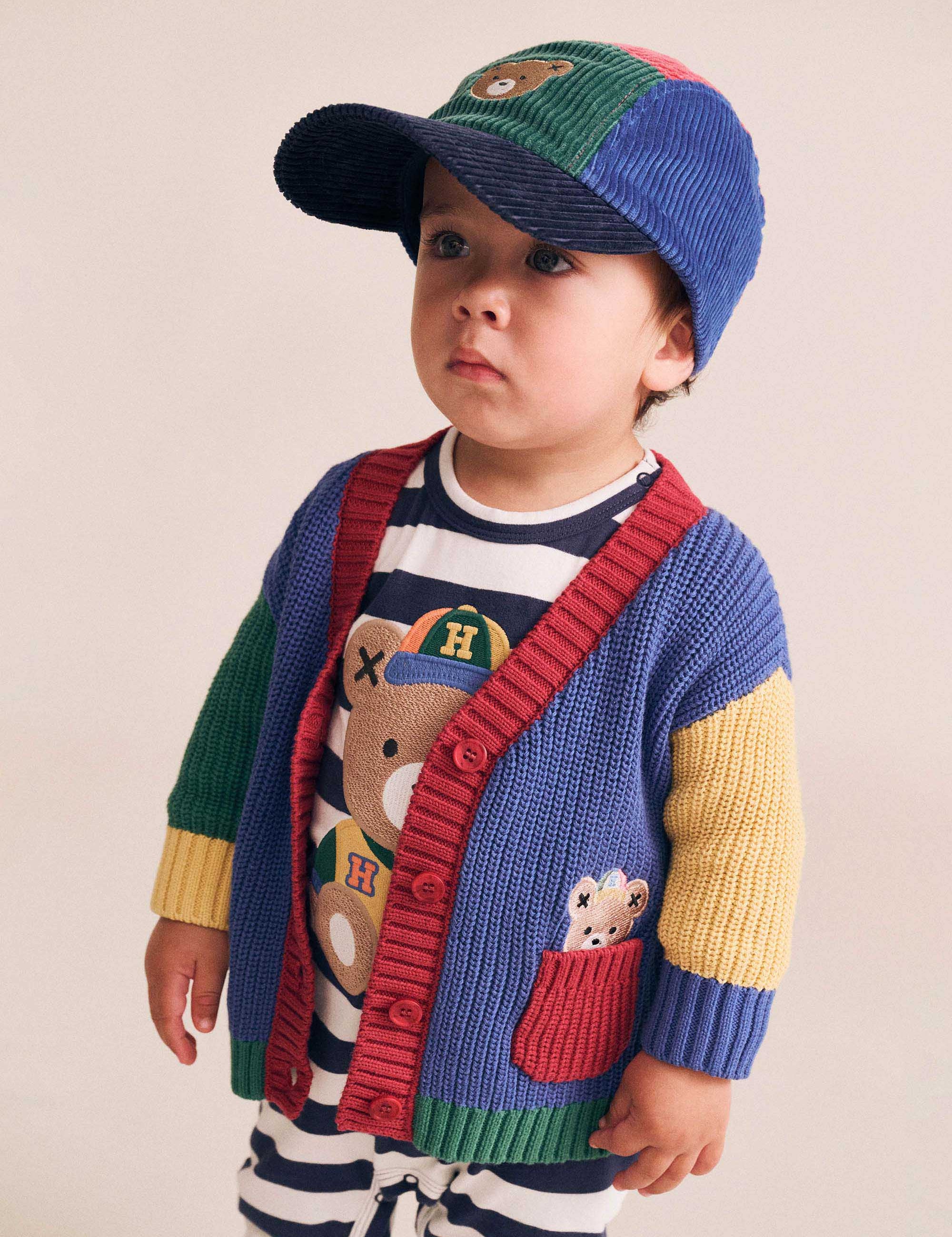 Colour Block Varsity Hux Cardi KNIT CARDI Huxbaby