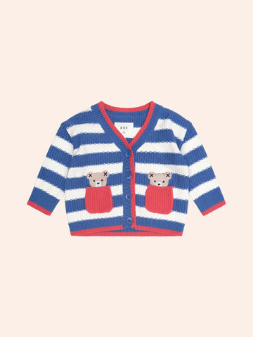 Nautical Stripe Peekaboo Hux Cardi KNIT CARDI Huxbaby Shopify