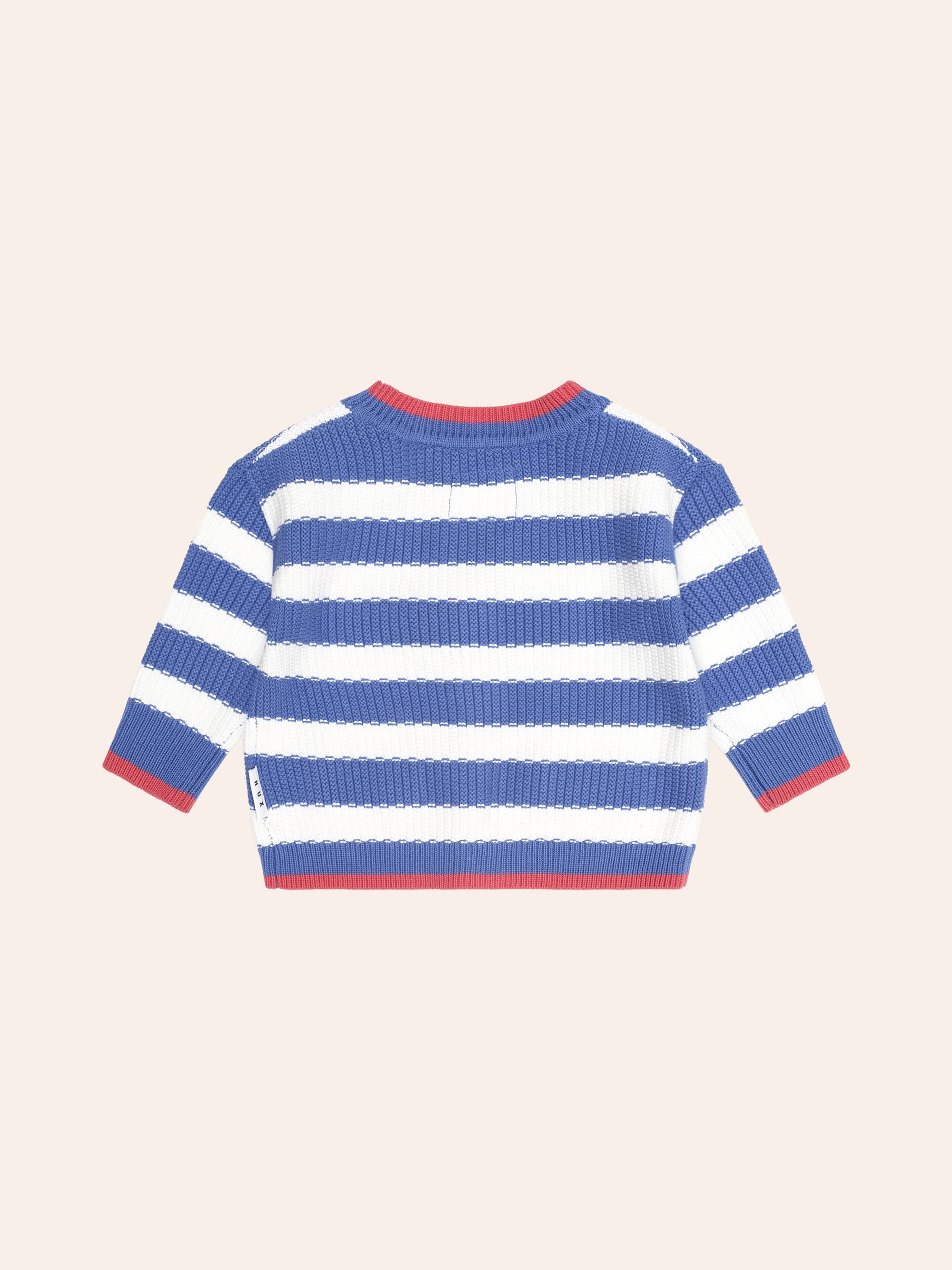 Huxbaby Shopify KNIT CARDI Nautical Stripe Peekaboo Hux Cardi