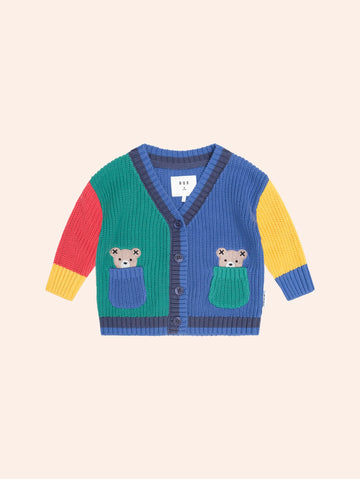 Colour Block Peekaboo Hux Cardi KNIT CARDI Huxbaby Shopify