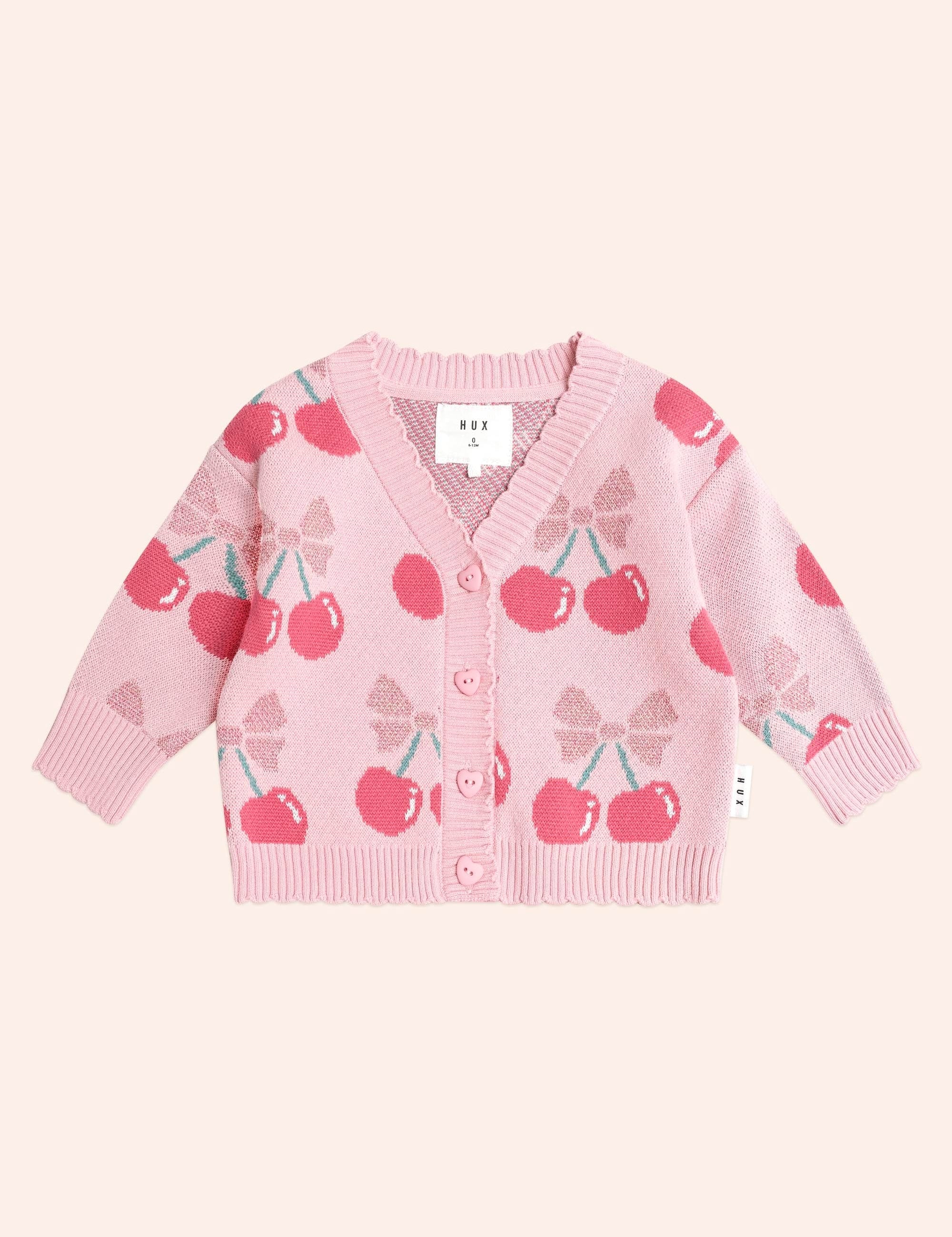 Cherry Pie Scalloped Knit Cardi – Huxbaby - Main Image