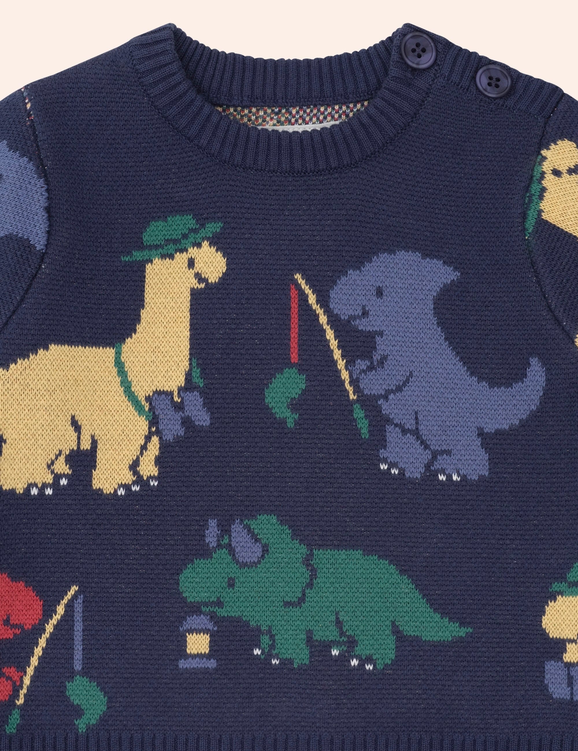 Camping Dino Knit Pullover KNIT JUMPER Huxbaby