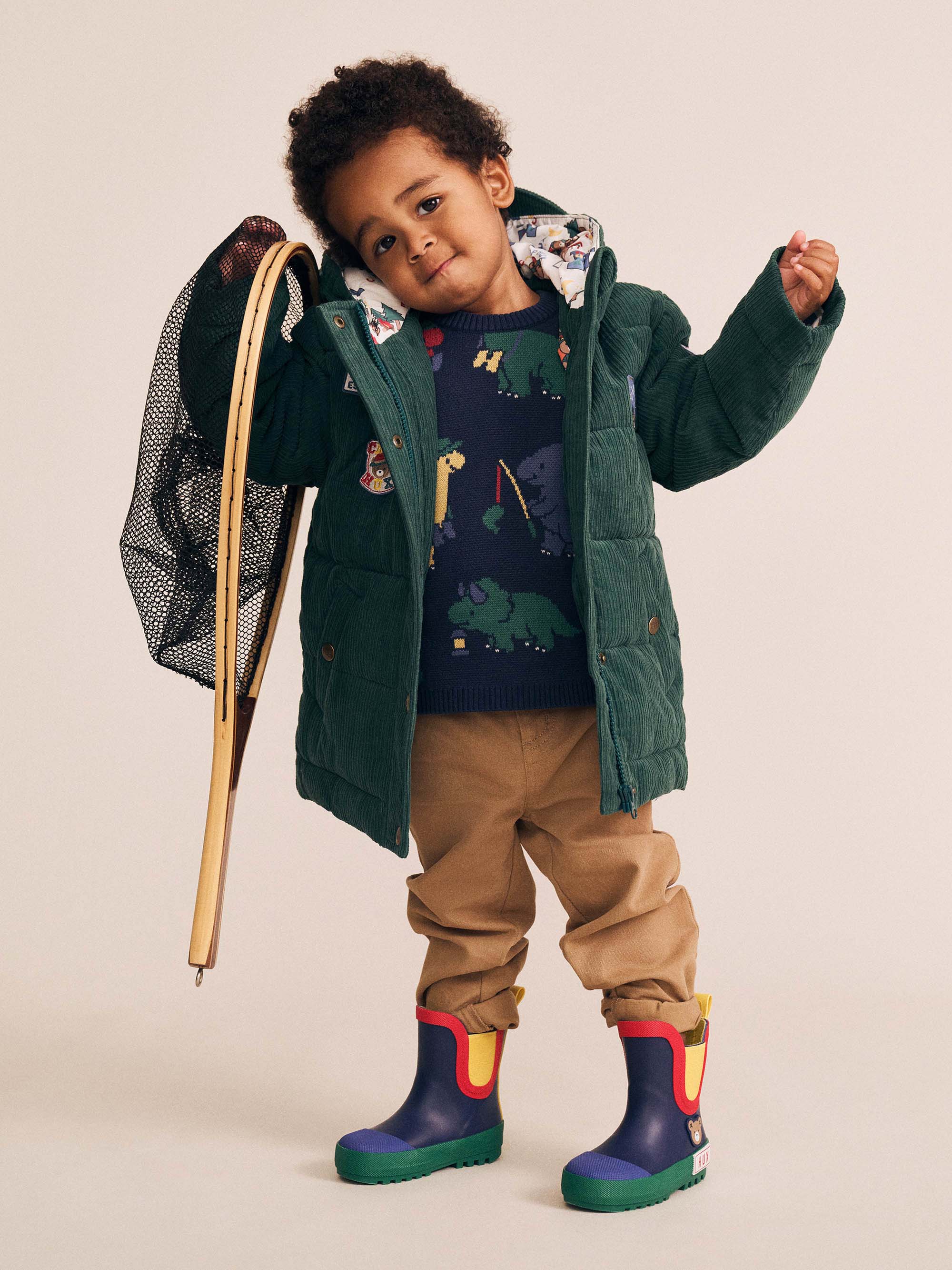 Camping Dino Knit Pullover KNIT JUMPER Huxbaby