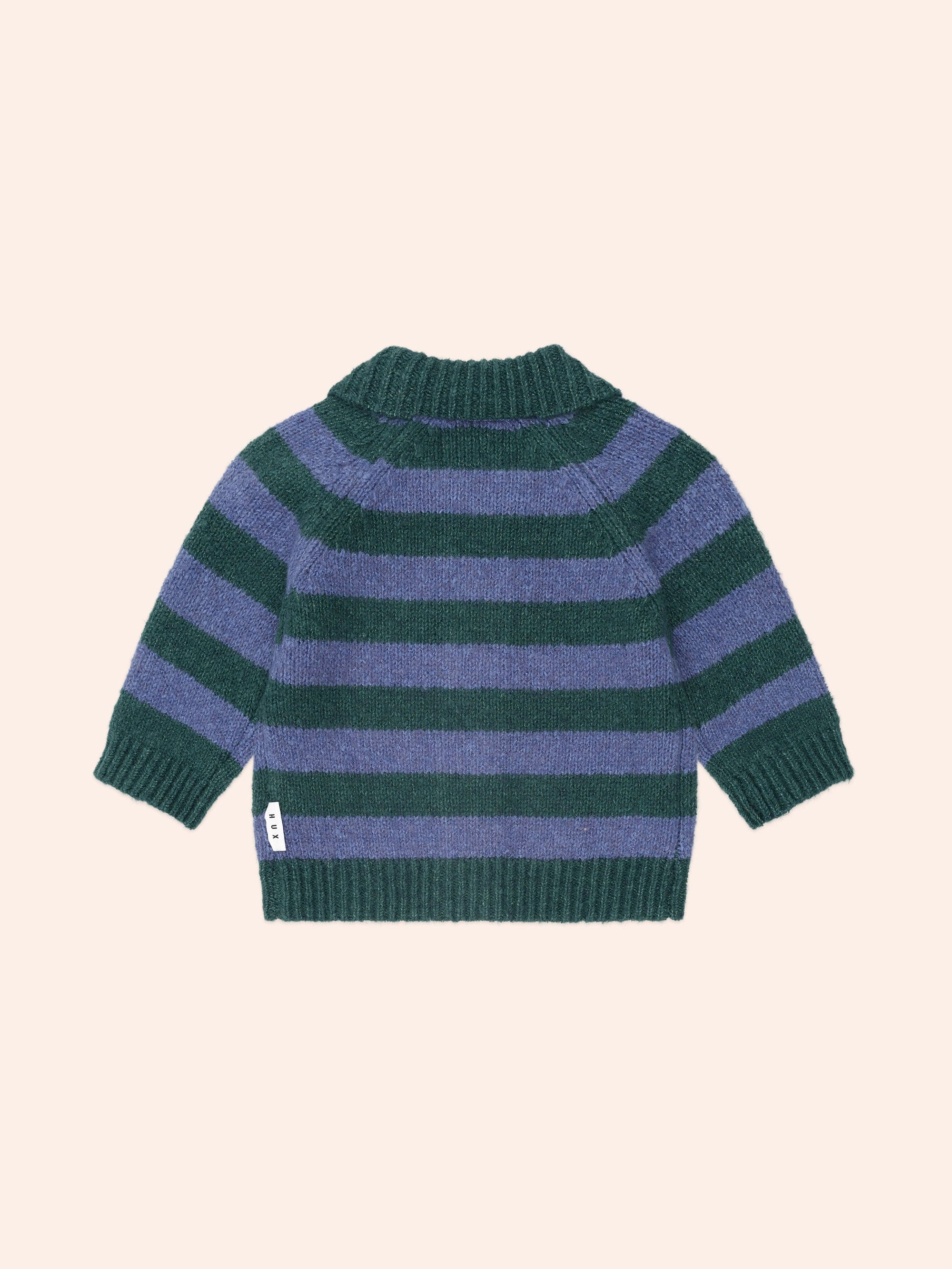 Classic Stripe Collar Knit Cardi KNIT CARDI Huxbaby