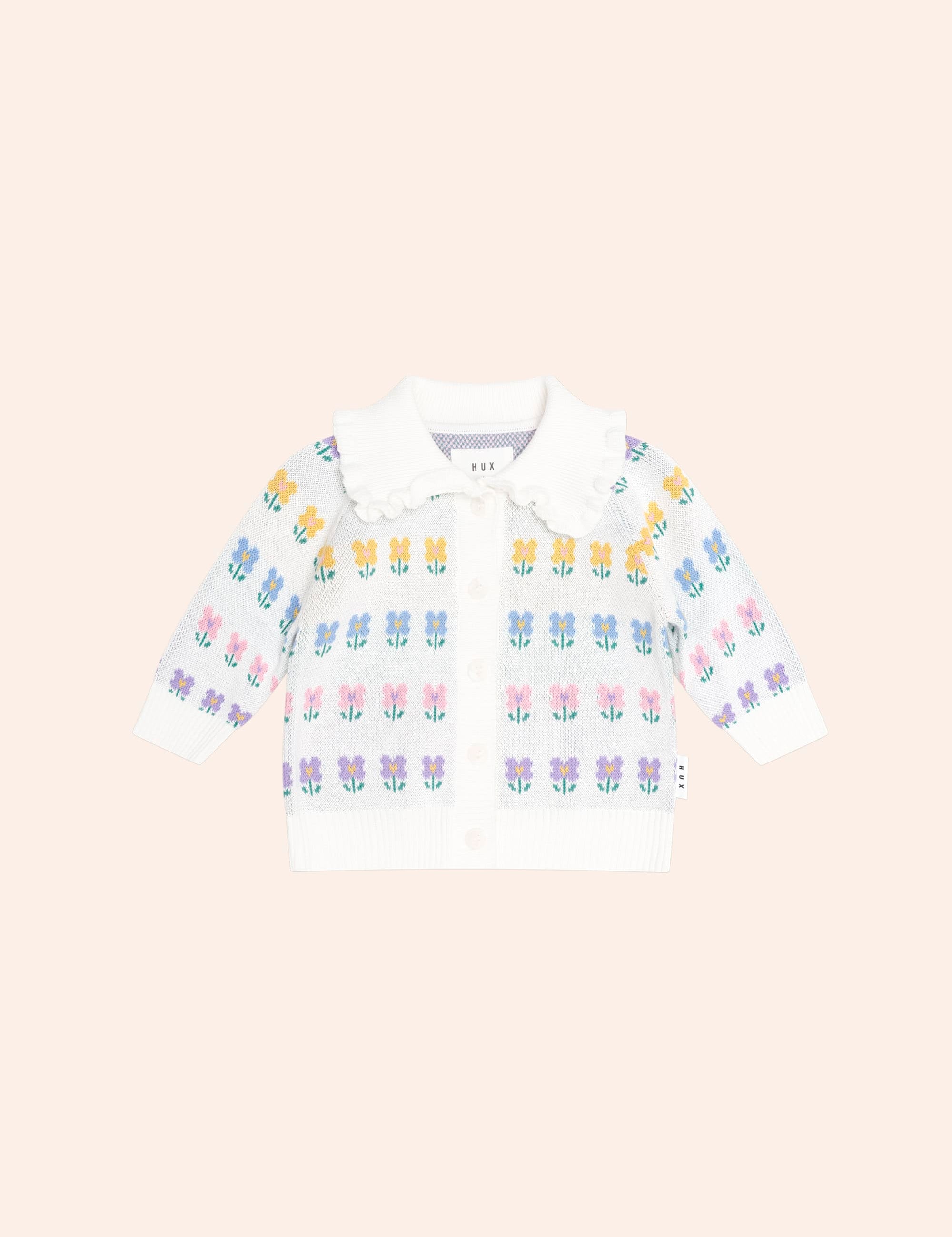 Flower Fields Collar Cardi KNIT CARDI Huxbaby Shopify