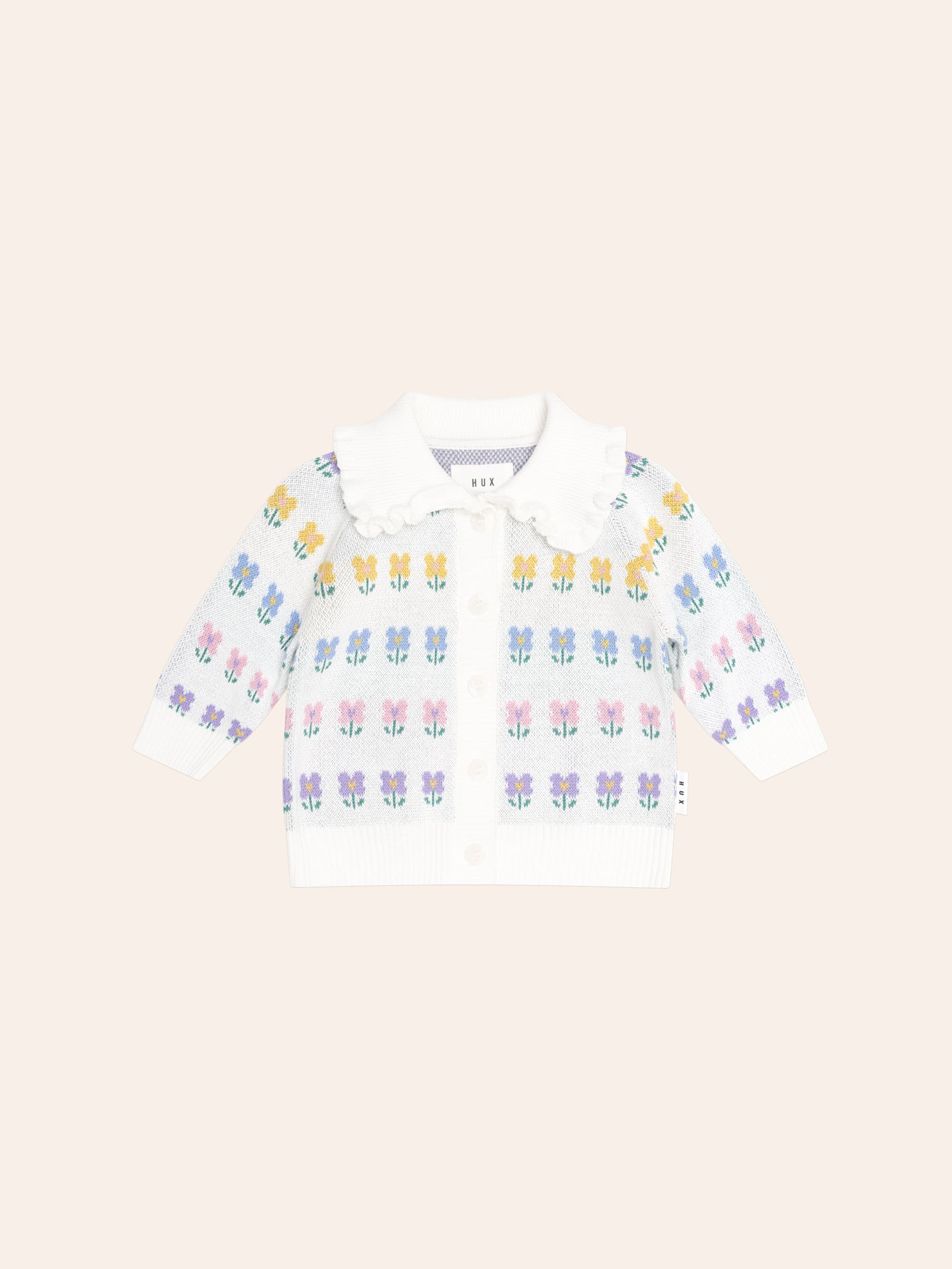 Flower Fields Collar Cardi KNIT CARDI Huxbaby Shopify